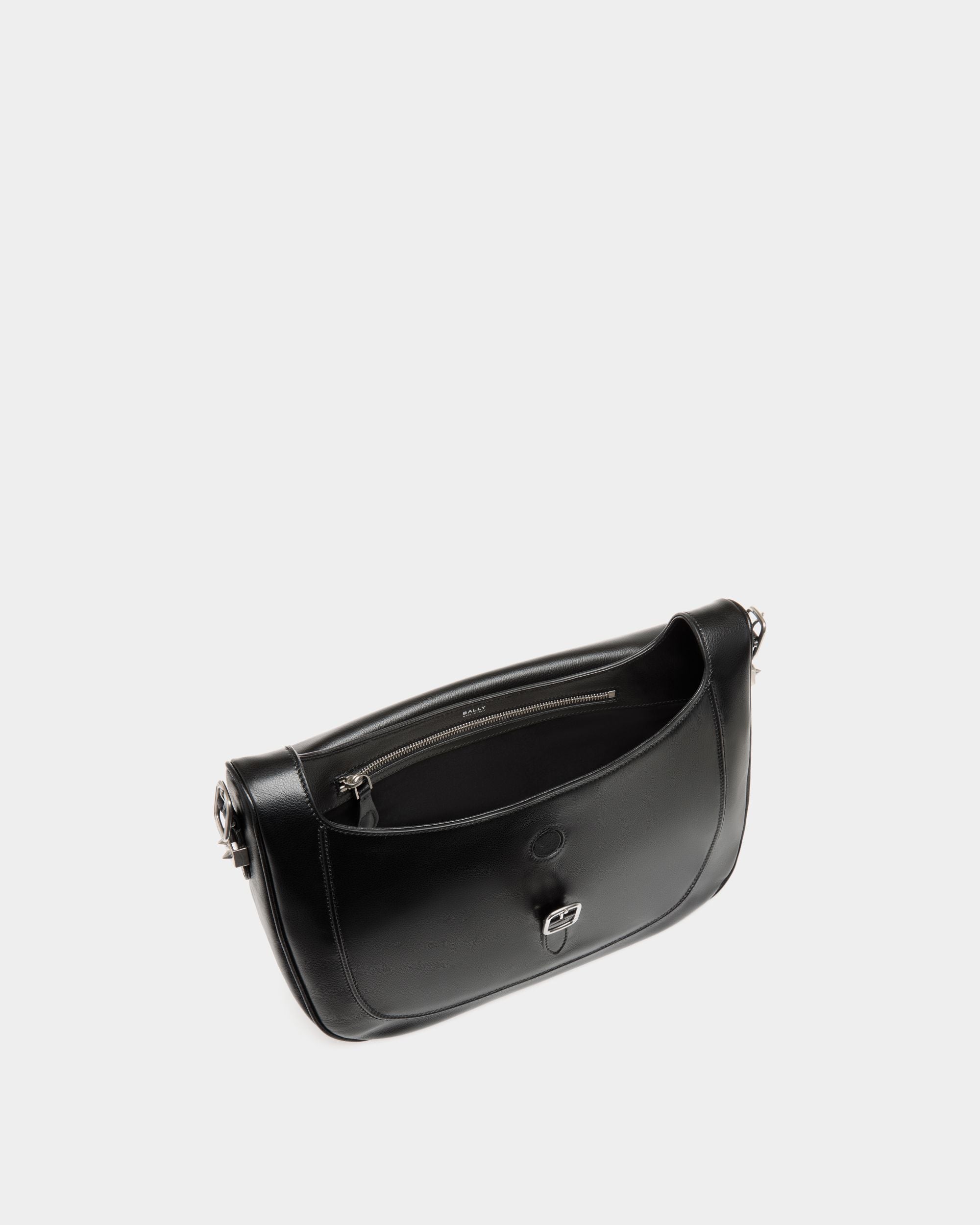 Sac À Bandoulière Beckett En Cuir Noir Avec Bally Studs - Homme - Bally - 04