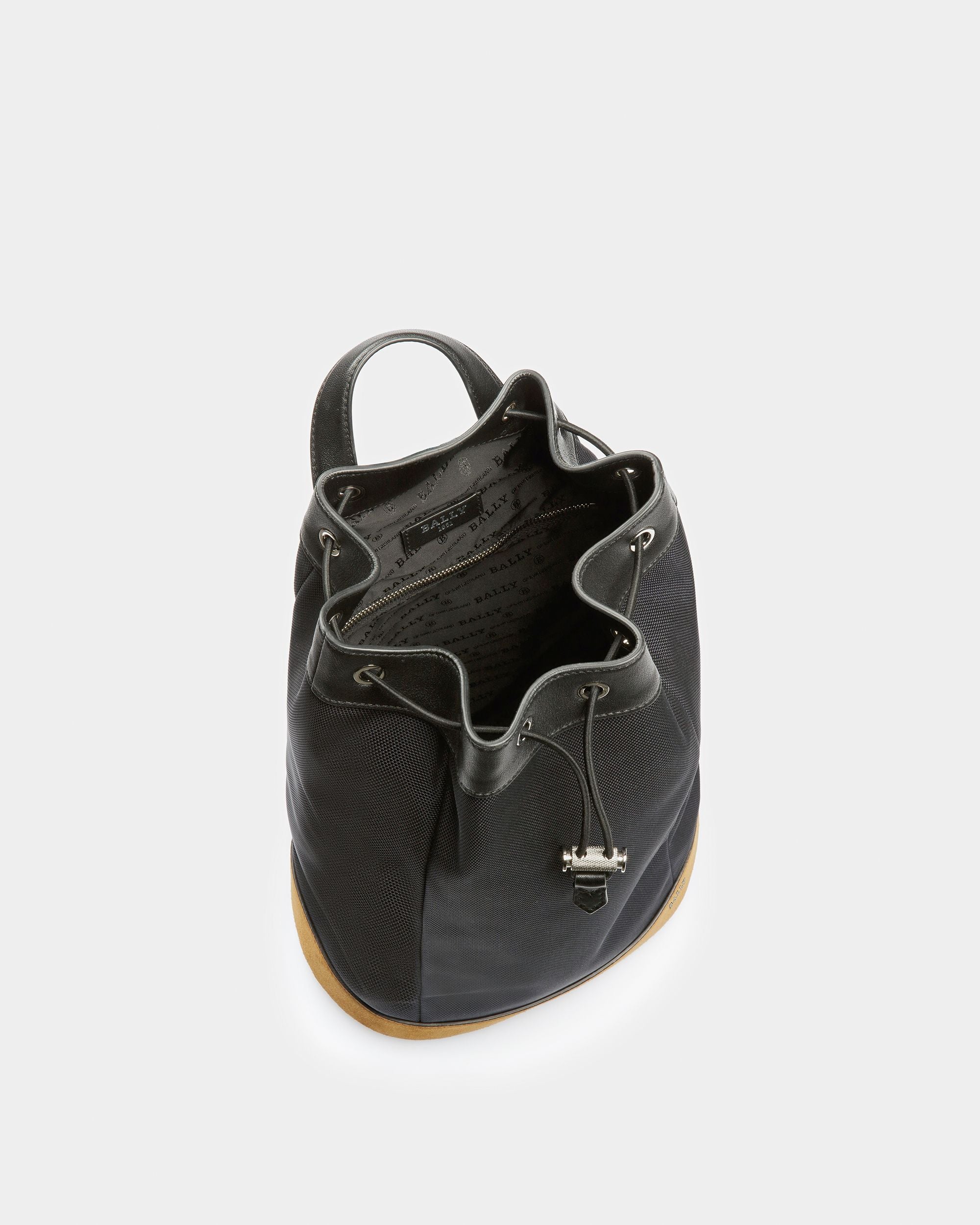 Cazes Sacoche Sling En Cuir Et Nylon Bleu Nuit - Homme - Bally - 04