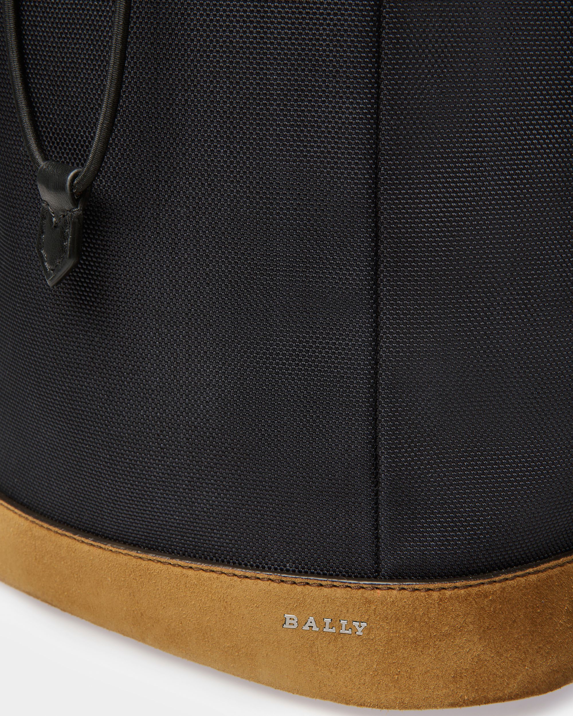 Cazes Sacoche Sling En Cuir Et Nylon Bleu Nuit - Homme - Bally - 10