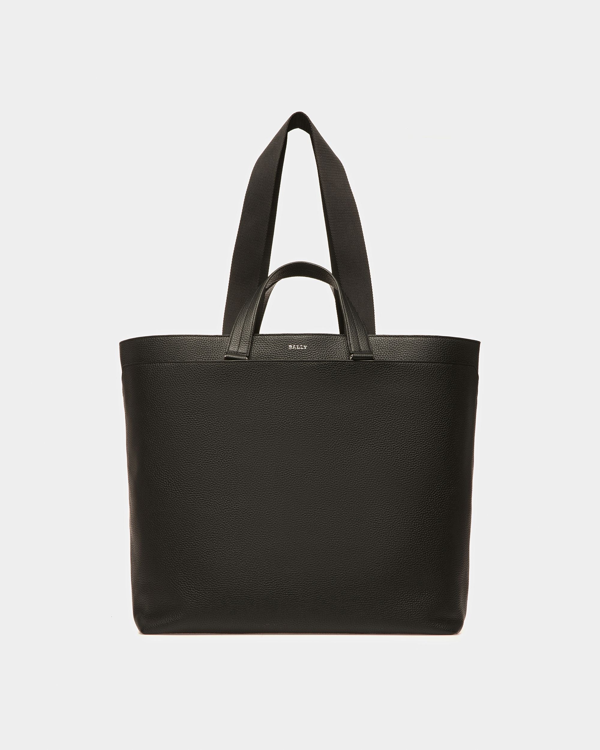 Havid Cabas En Cuir Noir Et Palladium - Homme - Bally - 01