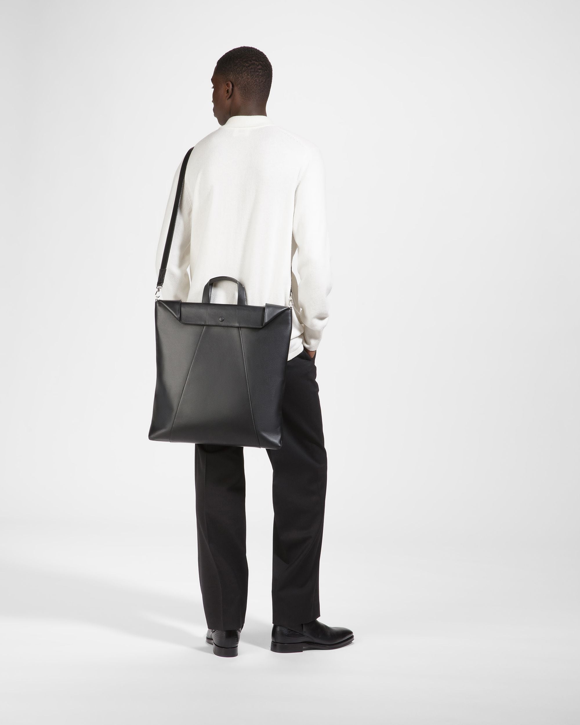 Ashy Fourre-Tout En Cuir Noir - Homme - Bally - 06