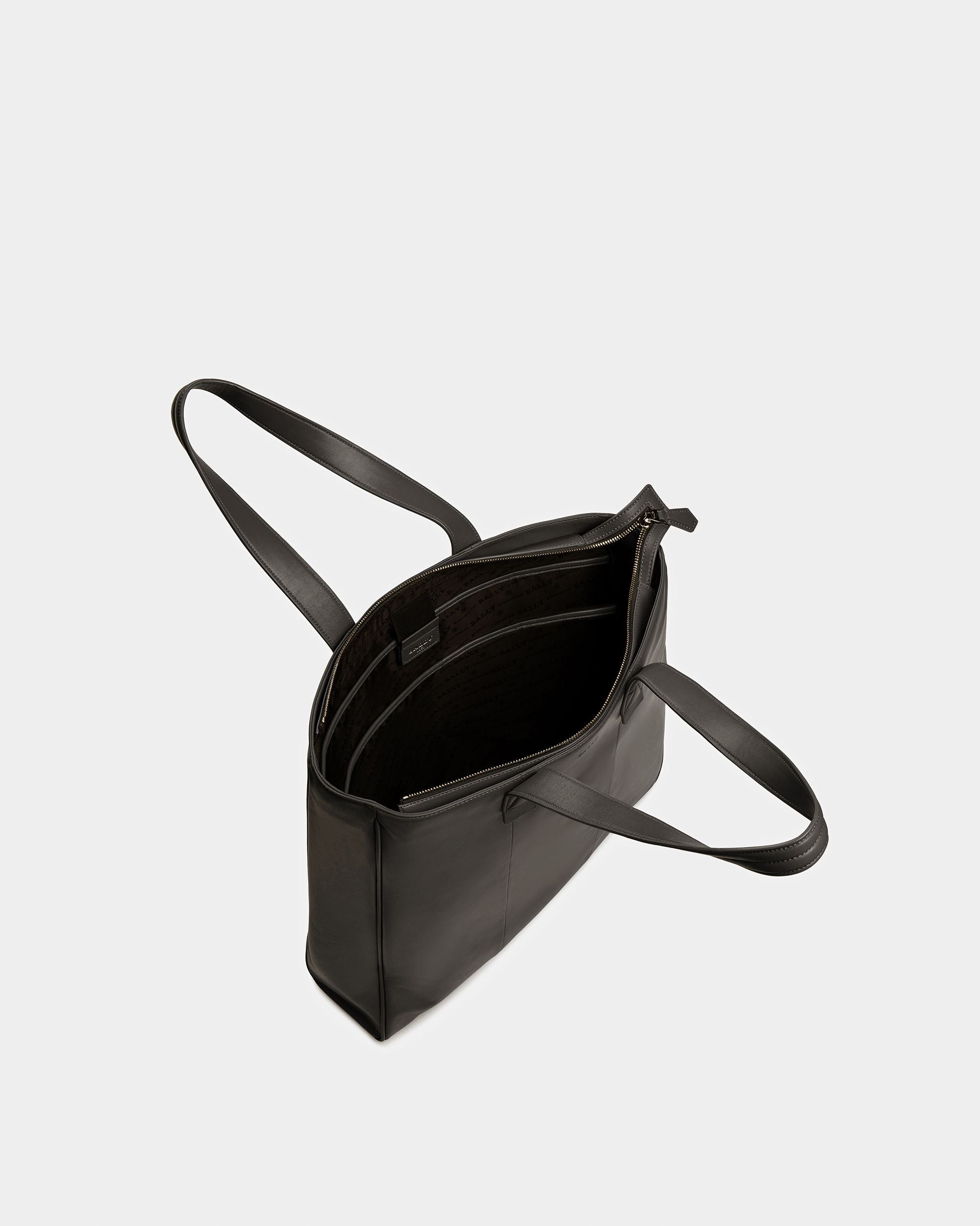 Arienn Fourre-Tout En Cuir Noir - Homme - Bally - 04
