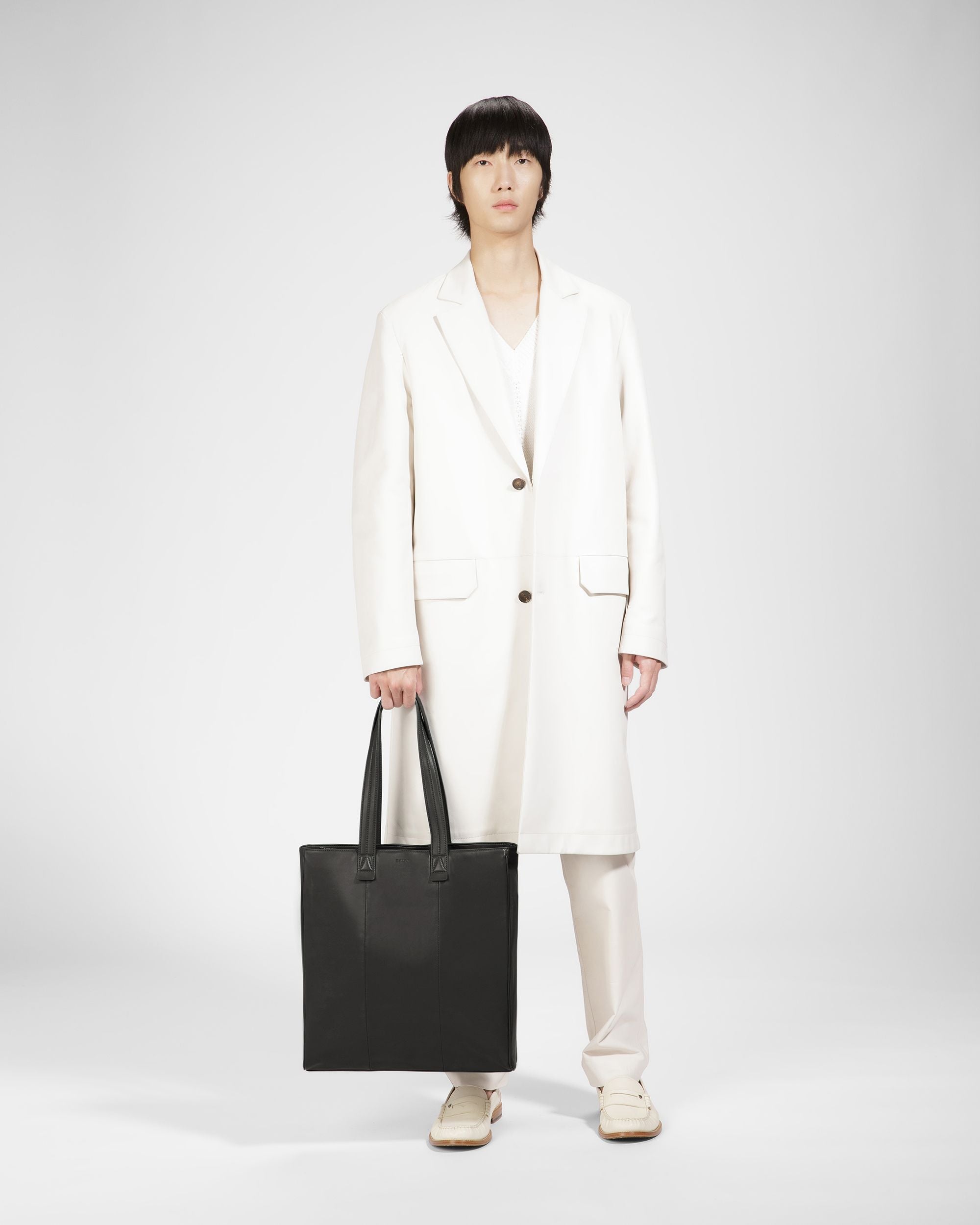 Arienn Fourre-Tout En Cuir Noir - Homme - Bally - 08