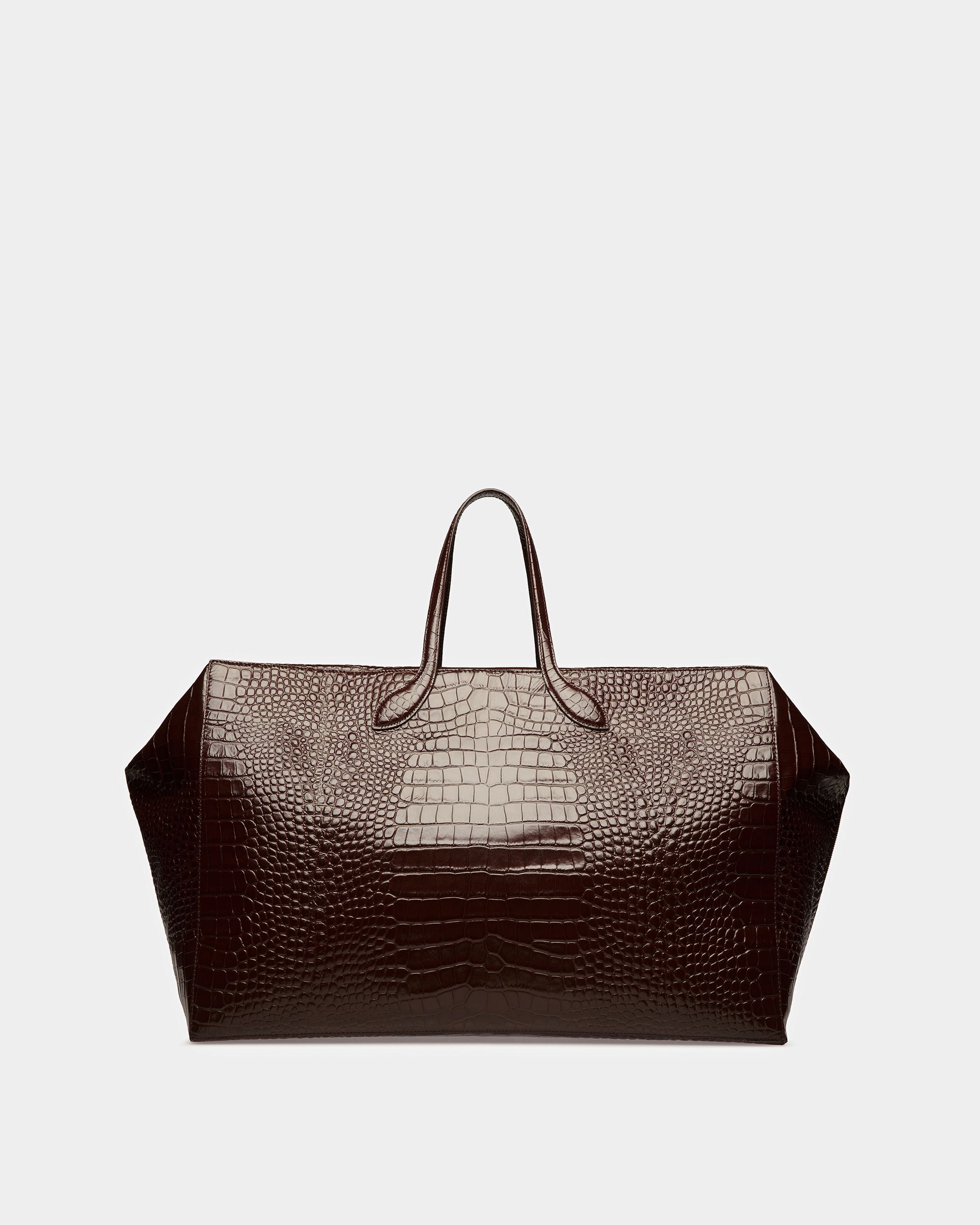 Grand Sac De Week-end Cal Avec Gaufrage Crocodile - Homme - Bally - 01