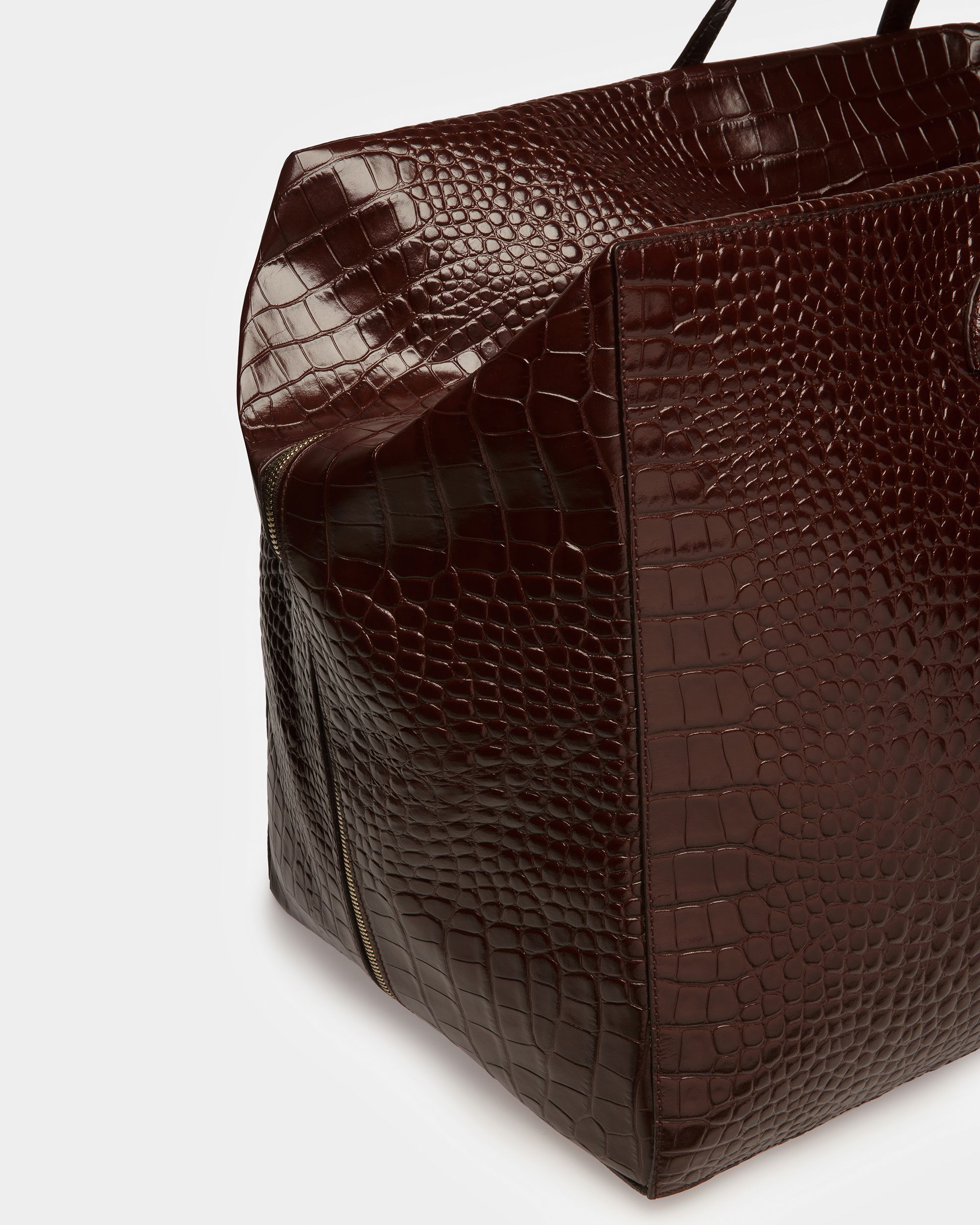 Grand Sac De Week-end Cal Avec Gaufrage Crocodile - Homme - Bally - 05