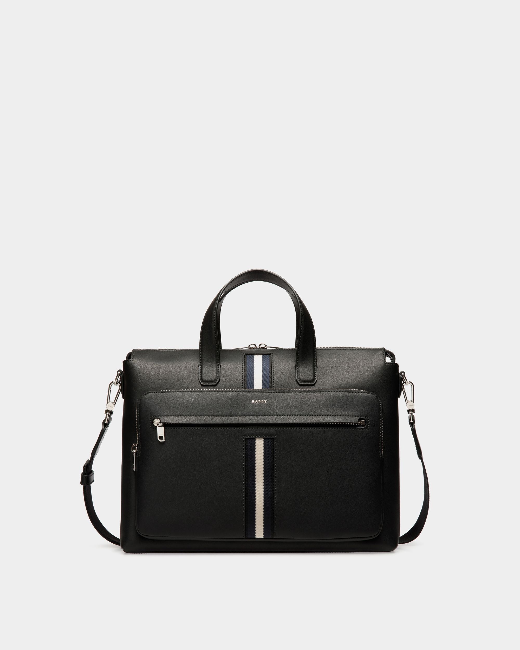Cartable En Cuir Noir - Homme - Bally - 01