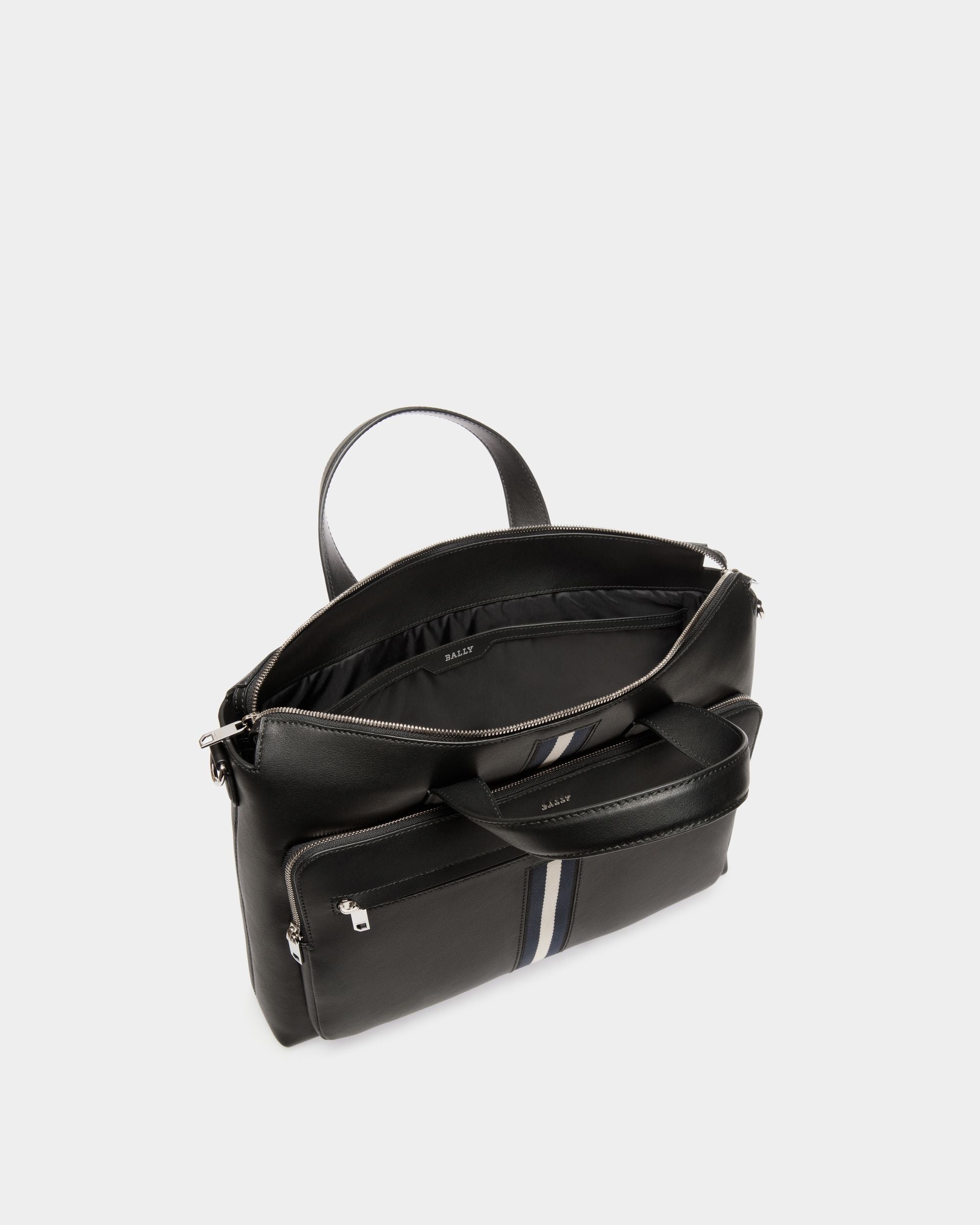 Cartable En Cuir Noir - Homme - Bally - 04