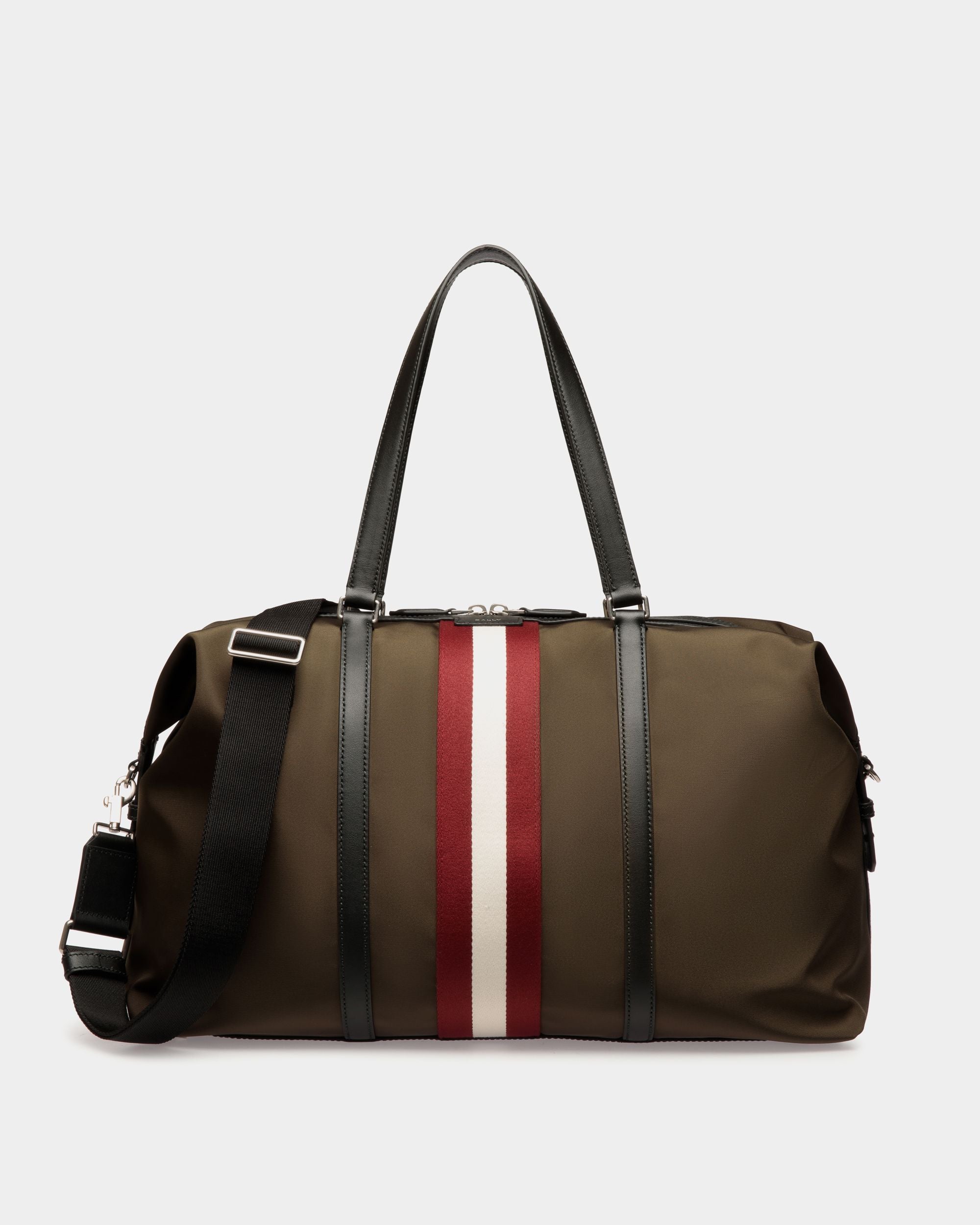 Sac De Week-End Code En Nylon Military Green - Homme - Bally - 01