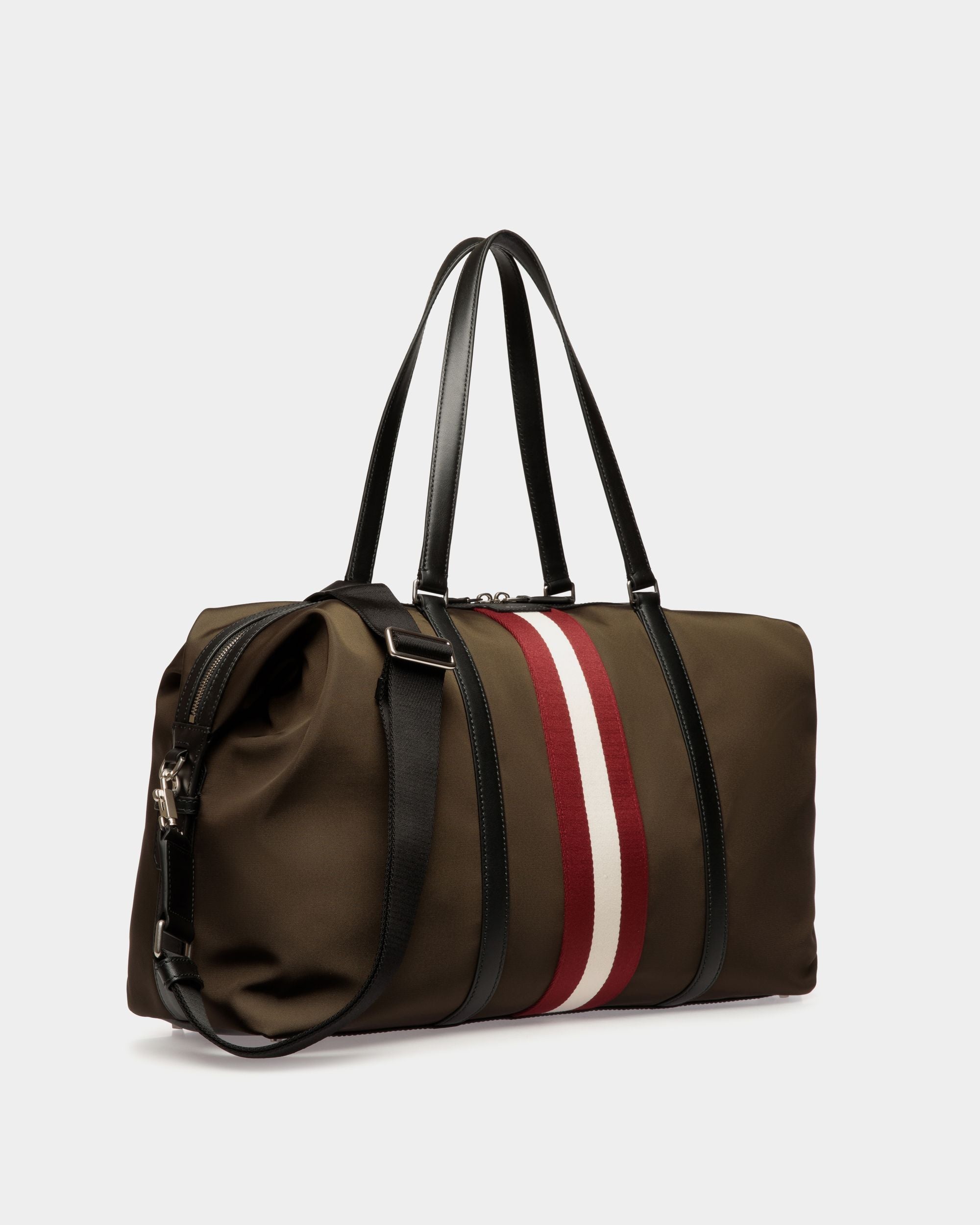 Sac De Week-End Code En Nylon Military Green - Homme - Bally - 04