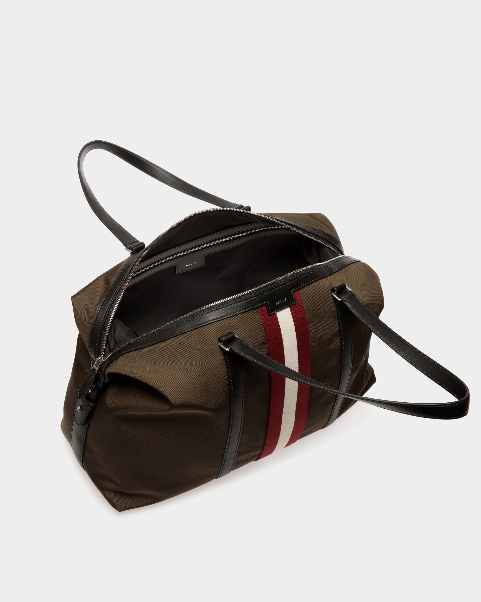 Sac De Week-End Code En Nylon Military Green - Homme - Bally - 05