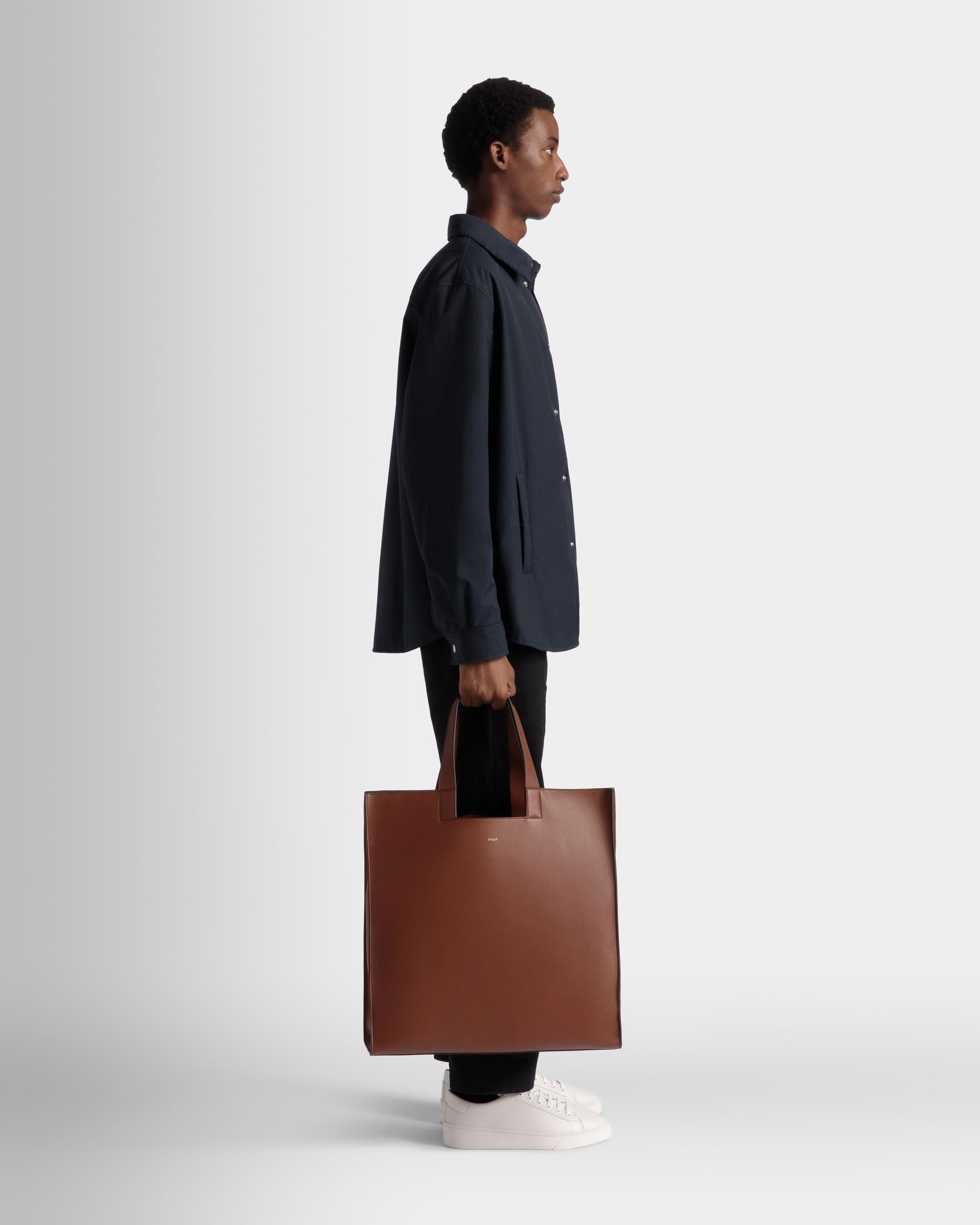 Sac Cabas Easy Bally En Cuir Marron - Homme - Bally - 02