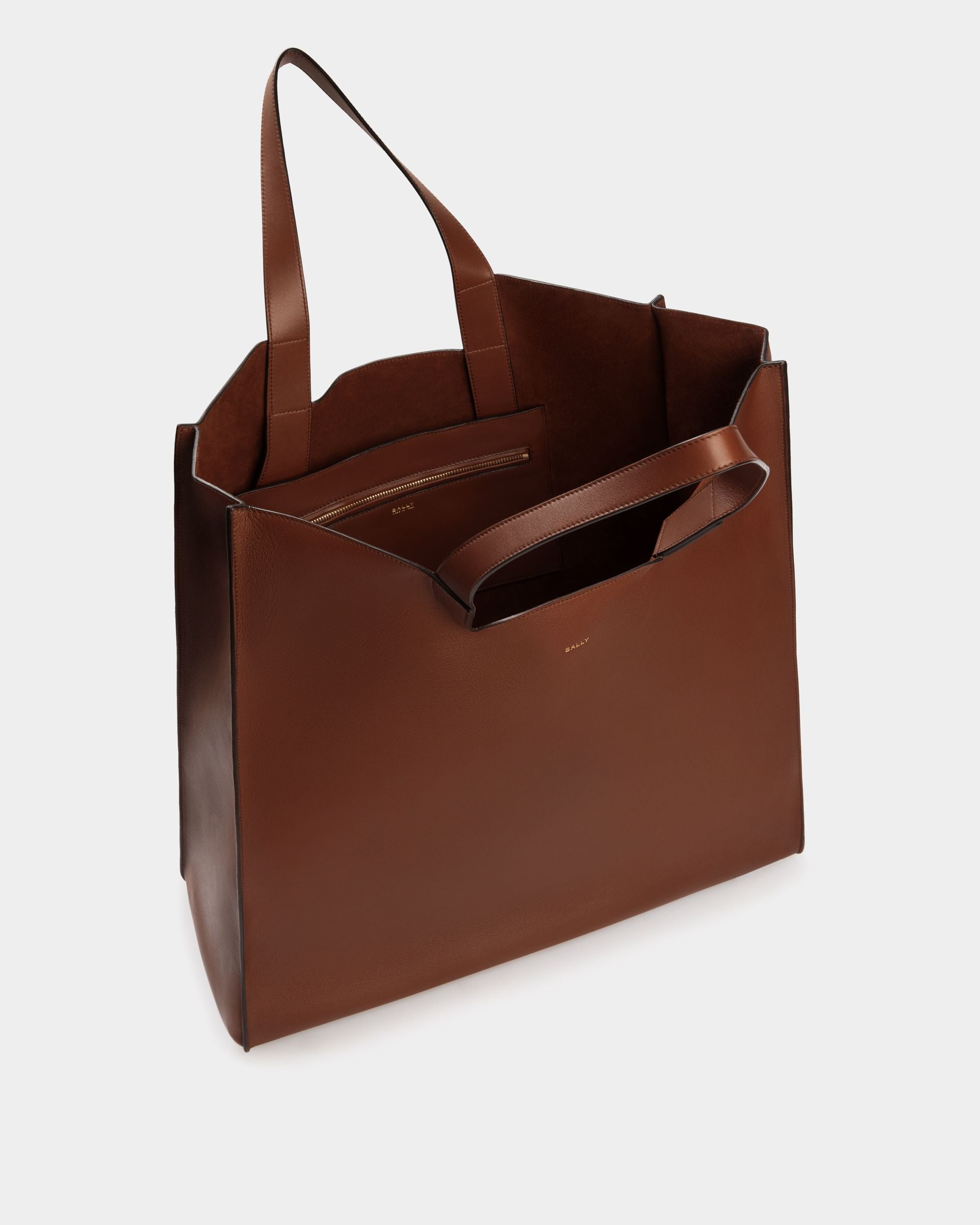 Sac Cabas Easy Bally En Cuir Marron - Homme - Bally - 05