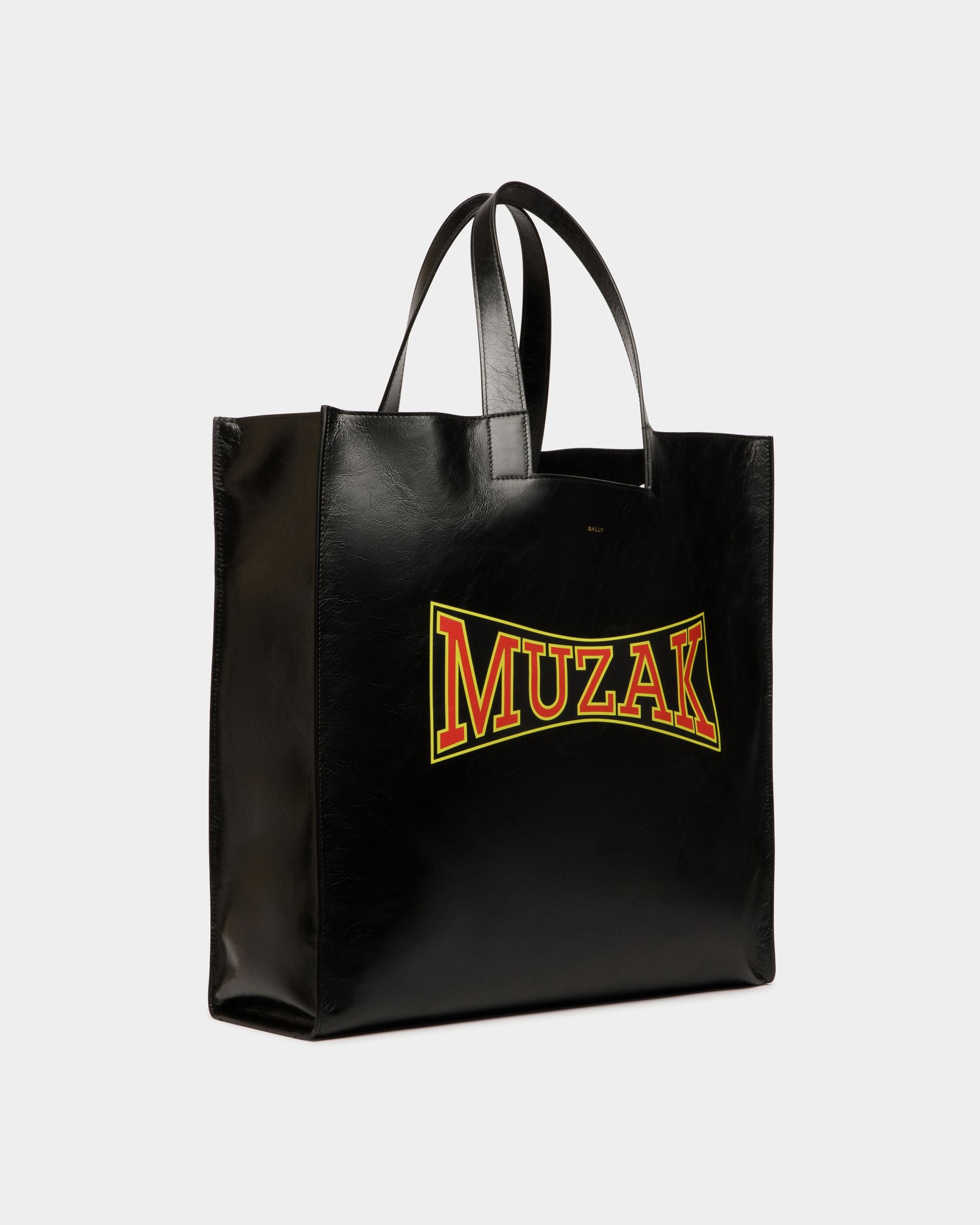 Sac Cabas DJ Leo Mas X Bally En Cuir Noir Avec Imprimé Muzak - Homme - Bally - 04