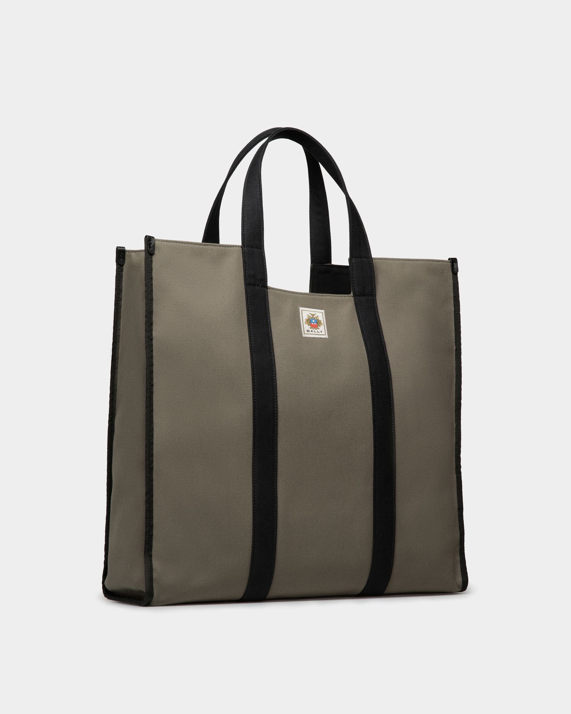 Sac Cabas Easy Bally En Toile De Coton Military Green - Homme - Bally - 04