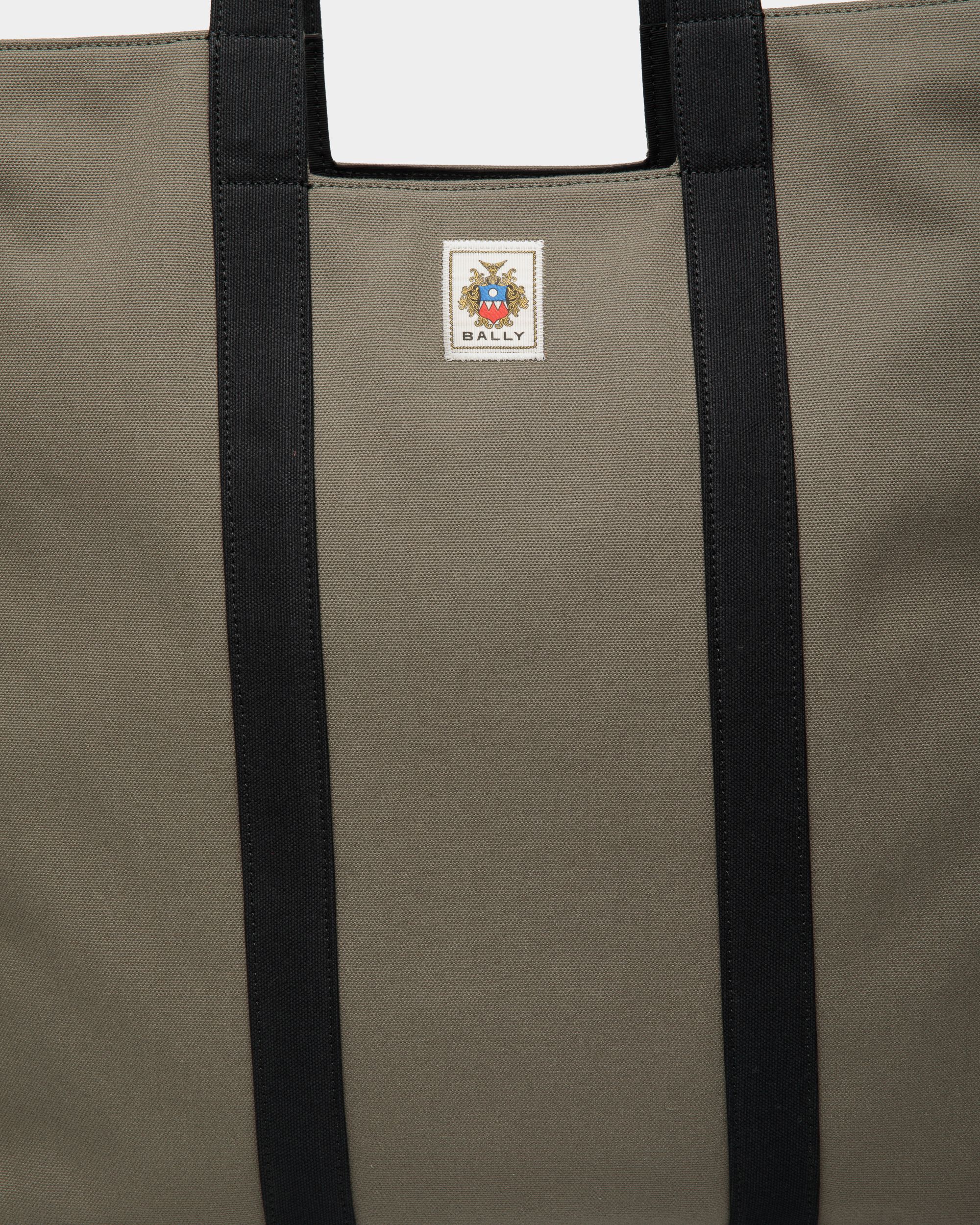 Sac Cabas Easy Bally En Toile De Coton Military Green - Homme - Bally - 05