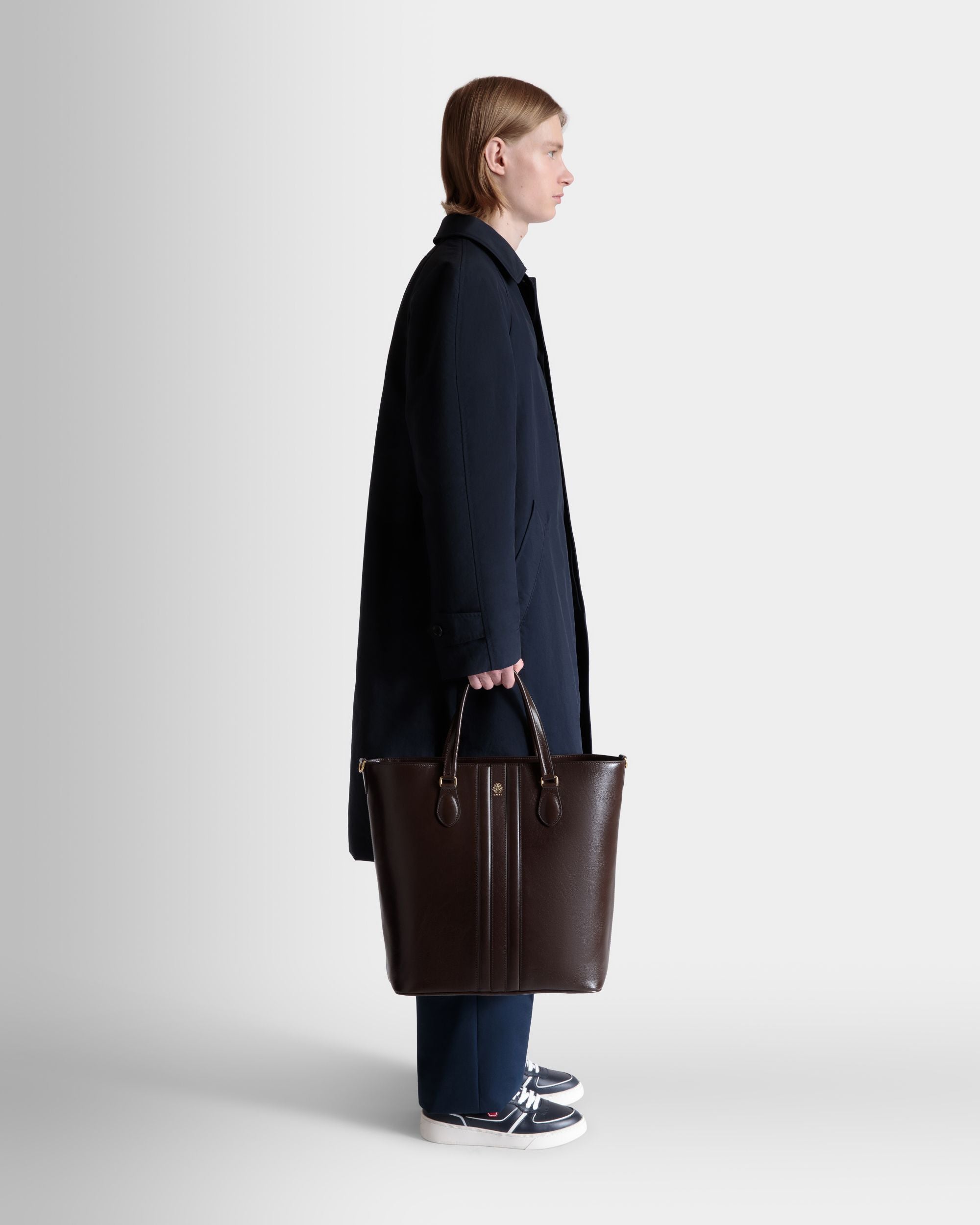 Sac Cabas Beckett En Cuir Ebano - Homme - Bally - 02