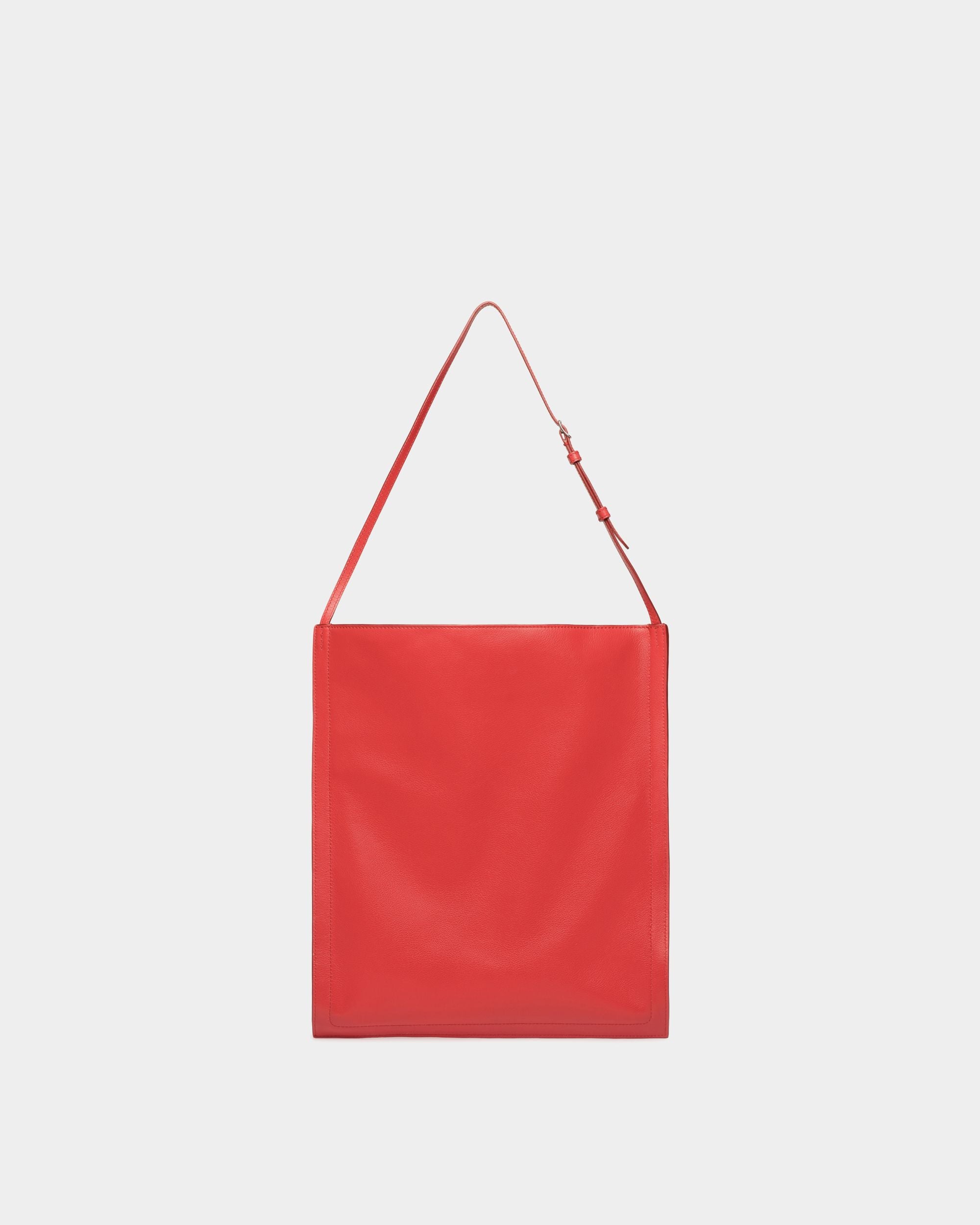 Sac Cabas Beckett En Cuir Rouge - Homme - Bally - 02