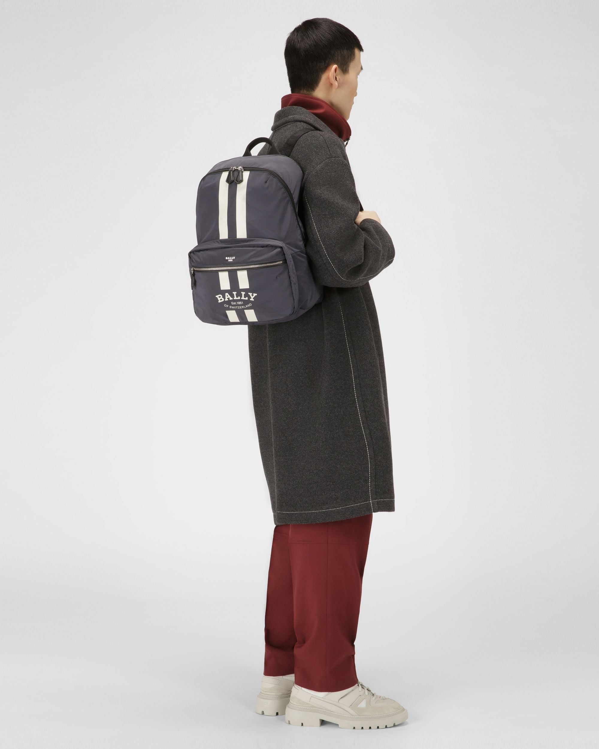 Fixie Sac À Dos En Nylon Bleu Marine - Homme - Bally - 02