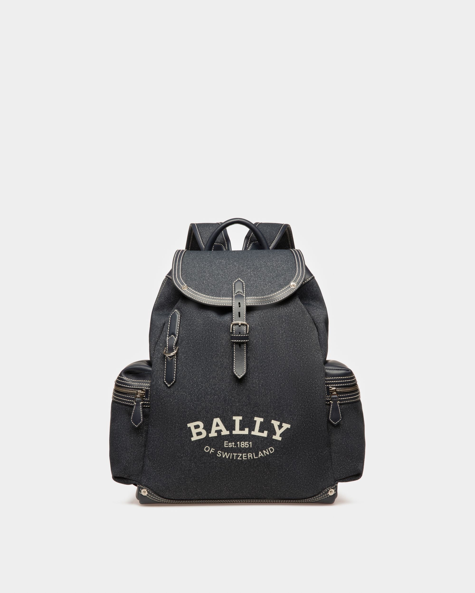 Petit Cliford Sac À Dos En Mélange De Nylon Bleu Marine - Homme - Bally - 01