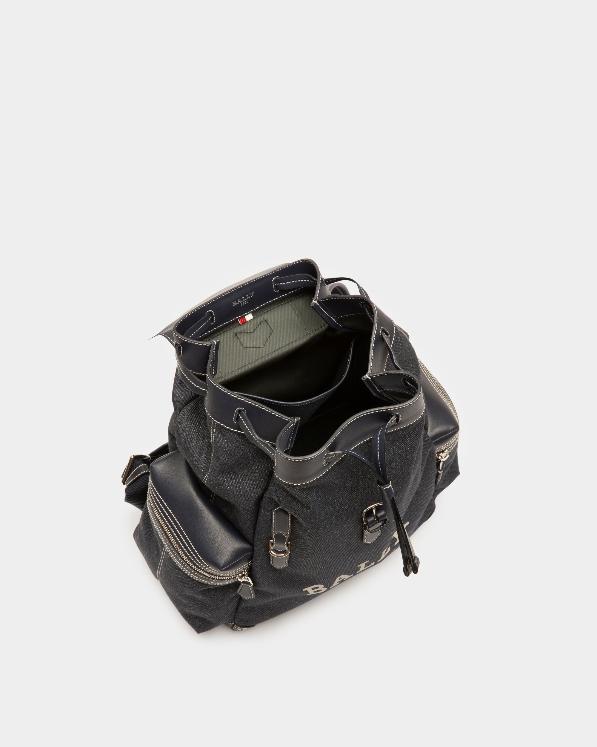 Petit Cliford Sac À Dos En Mélange De Nylon Bleu Marine - Homme - Bally - 03