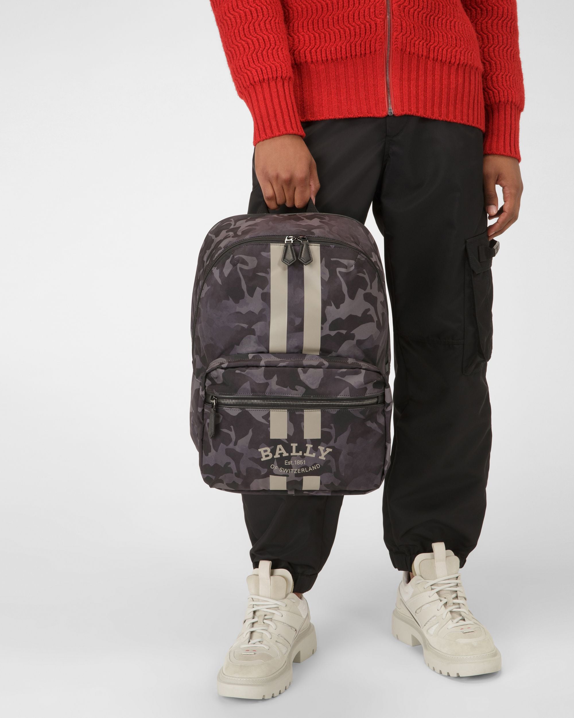 Fixie Sac À Dos En Nylon Noir - Homme - Bally - 02