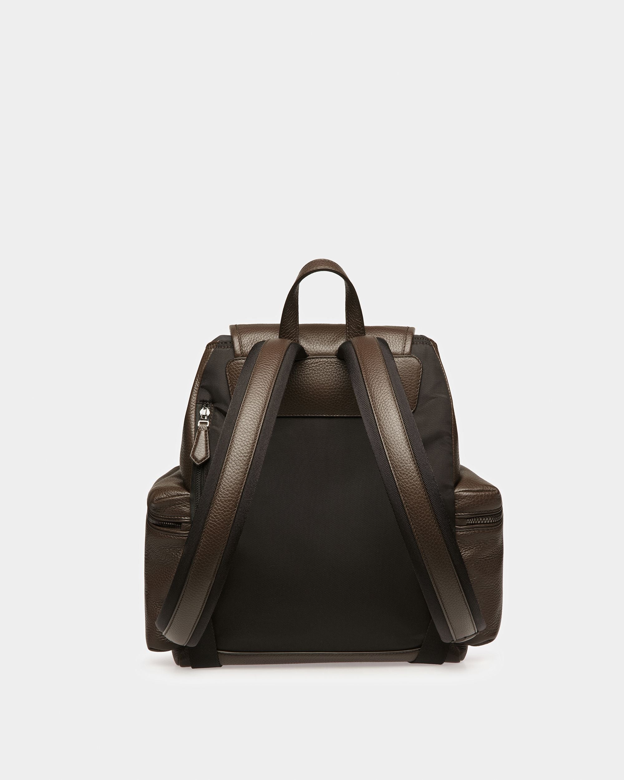 Cliford Sac À Dos En Cuir Brun Ébène - Homme - Bally - 03