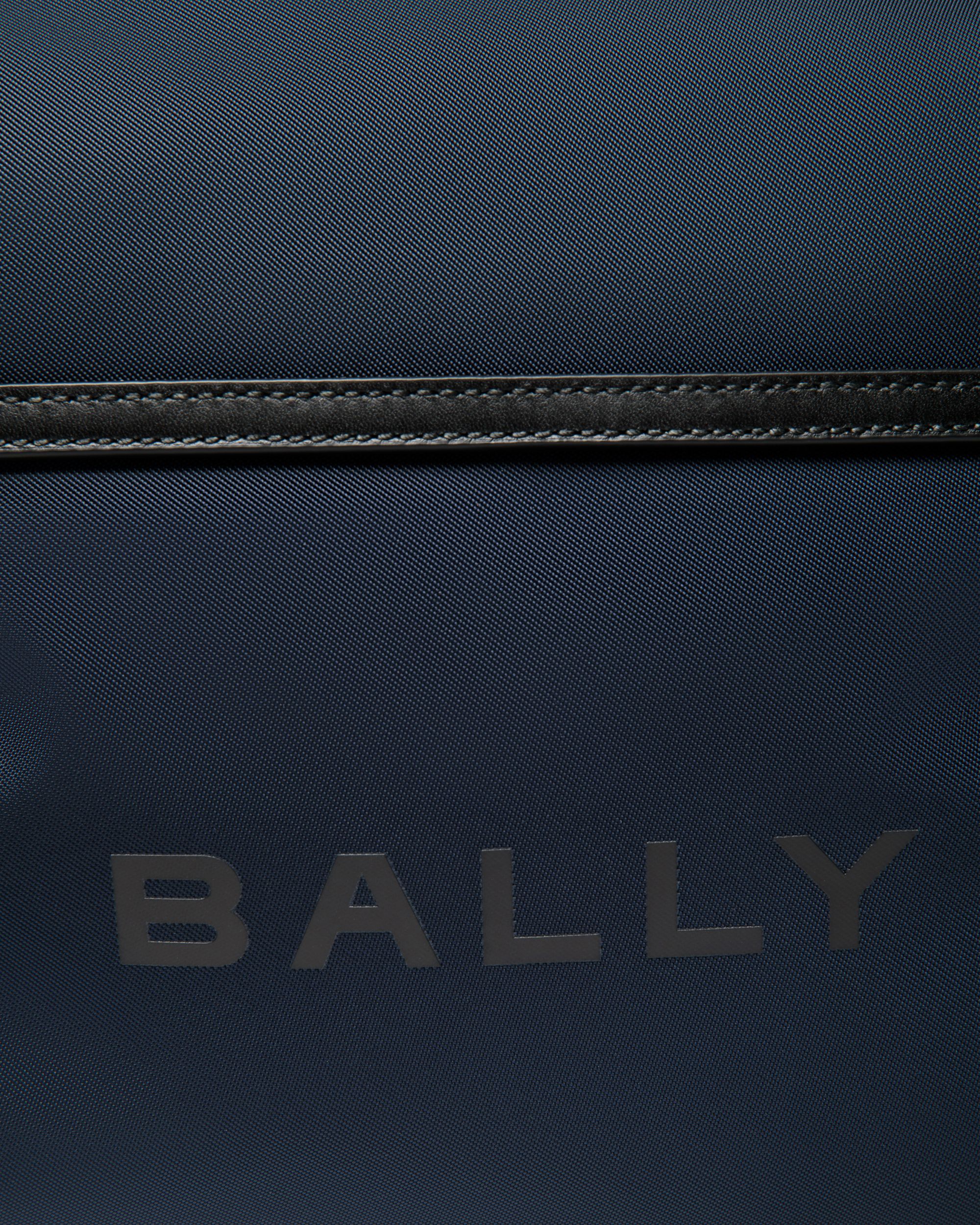 Bar Backpack in Navy Blue Nylon And Leather - Homme - Bally - 05