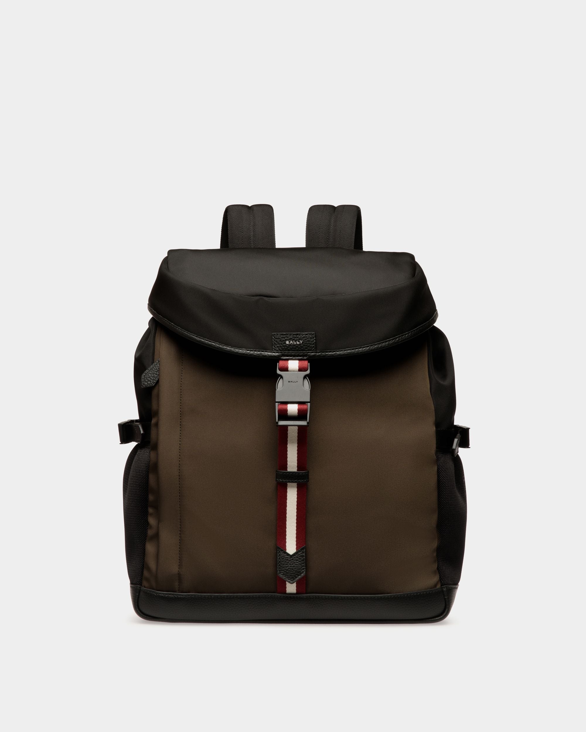 Sac À Dos Code En Nylon Military Green Et Noir - Homme - Bally - 01