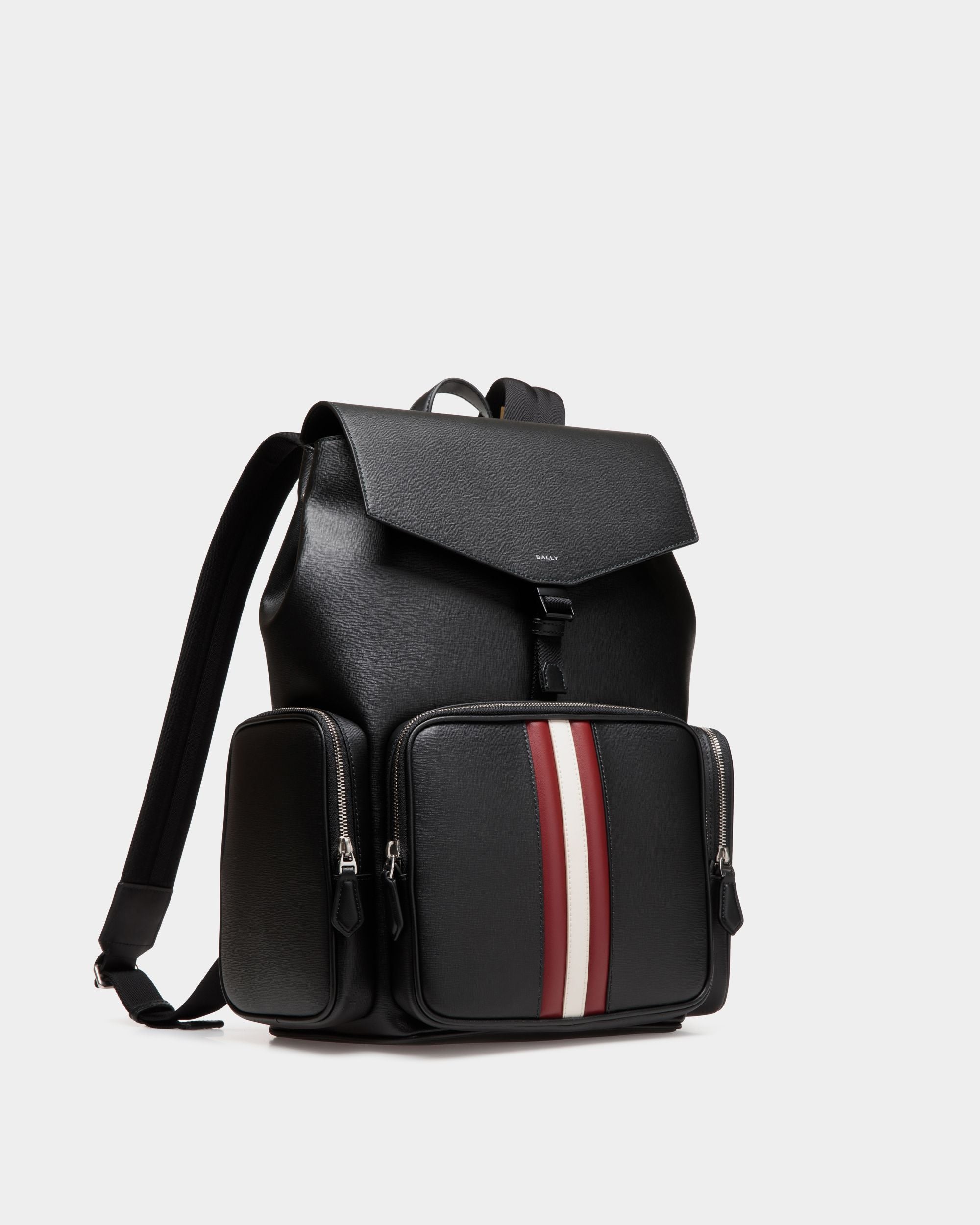 Sac À Dos Mythos En Cuir Recyclé Noir - Homme - Bally - 04