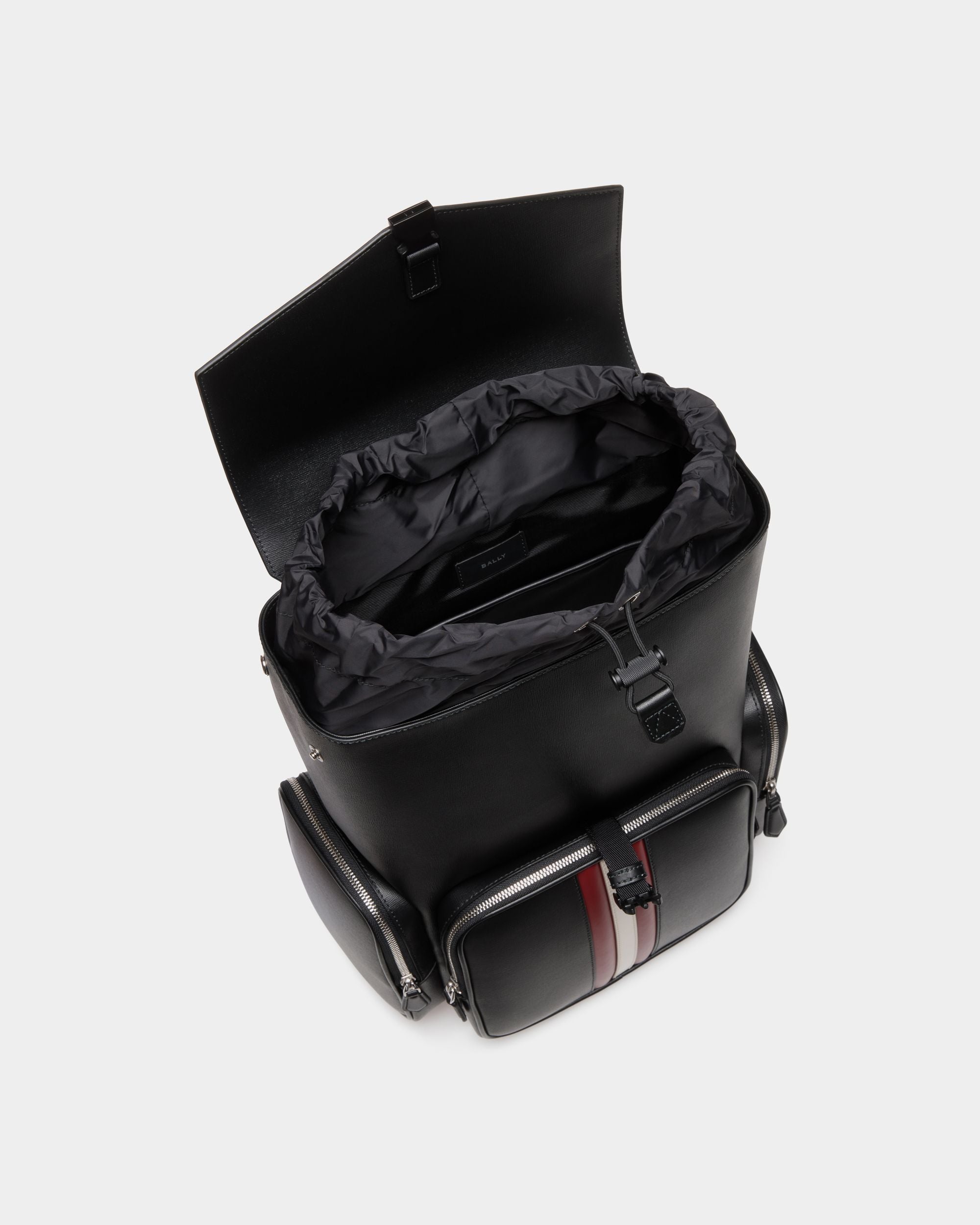 Sac À Dos Mythos En Cuir Recyclé Noir - Homme - Bally - 05