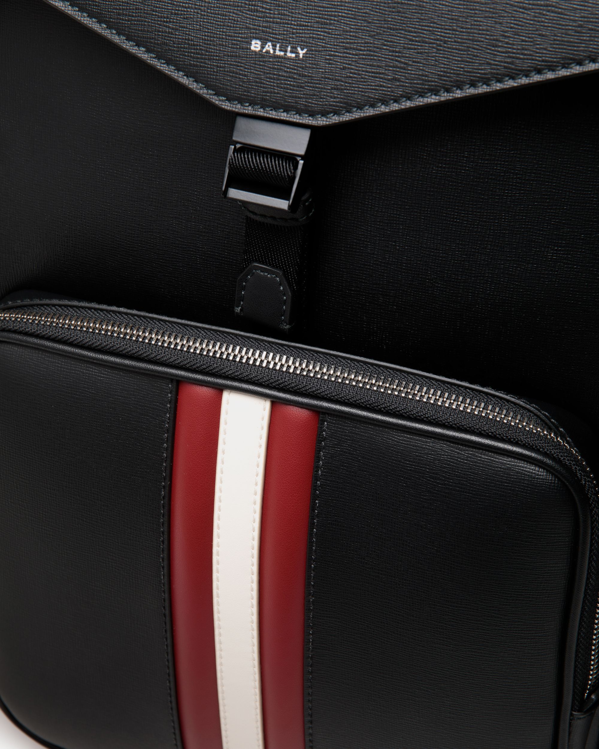 Sac À Dos Mythos En Cuir Recyclé Noir - Homme - Bally - 06