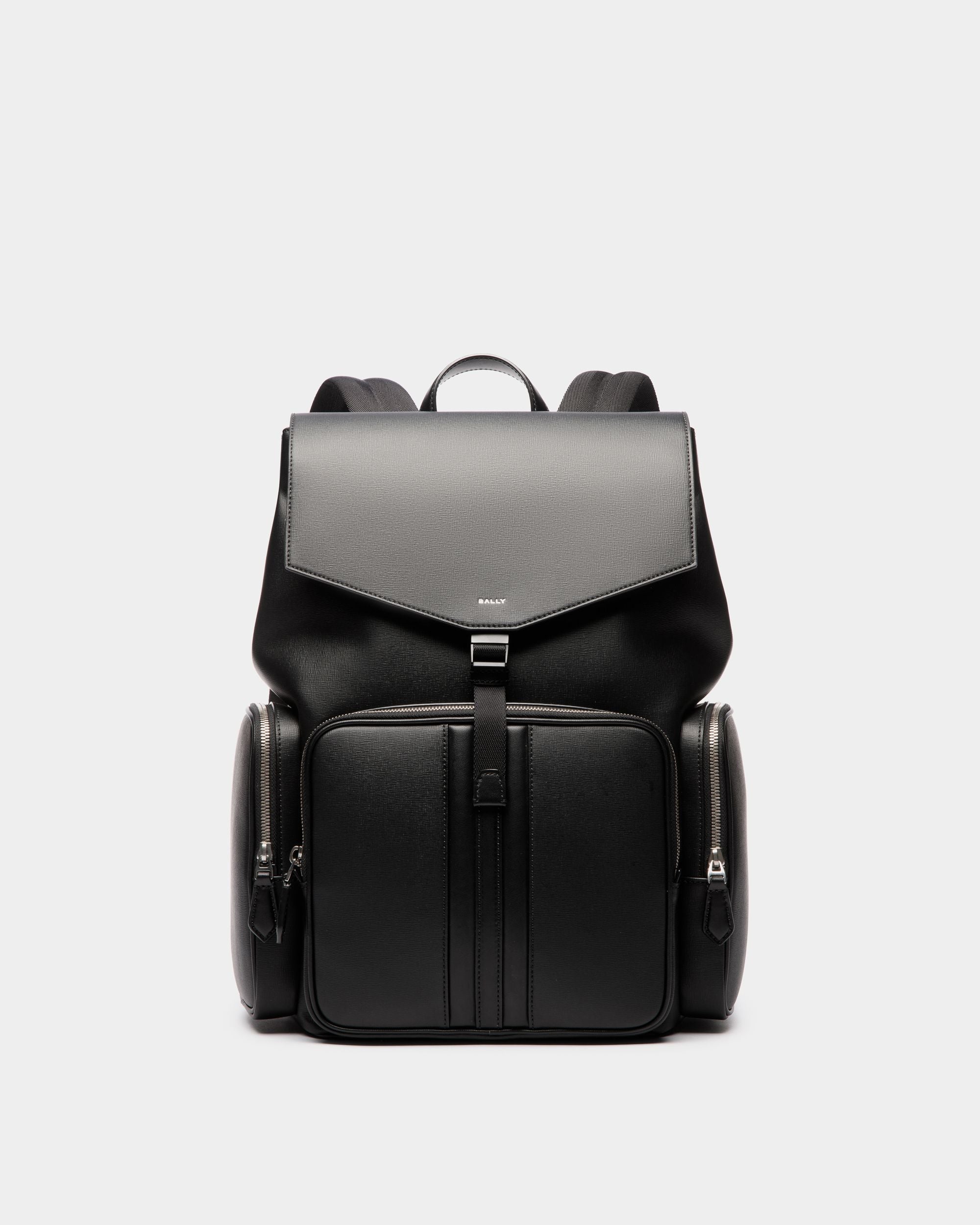 Sac À Dos Mythos En Cuir Recyclé Noir - Homme - Bally - 01