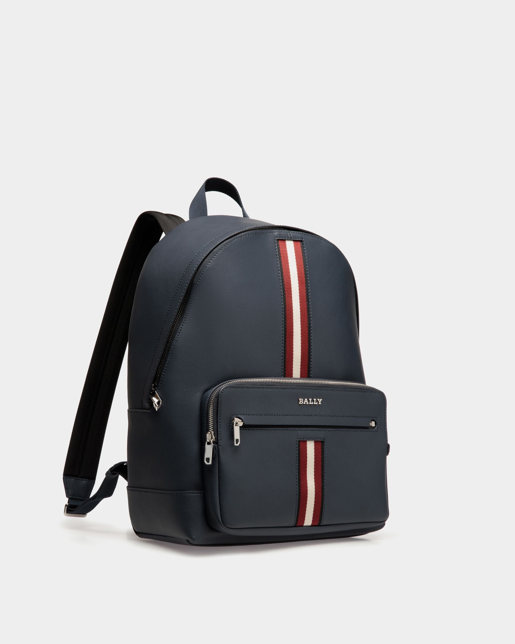 Backpack In Blue Leather - Homme - Bally - 03