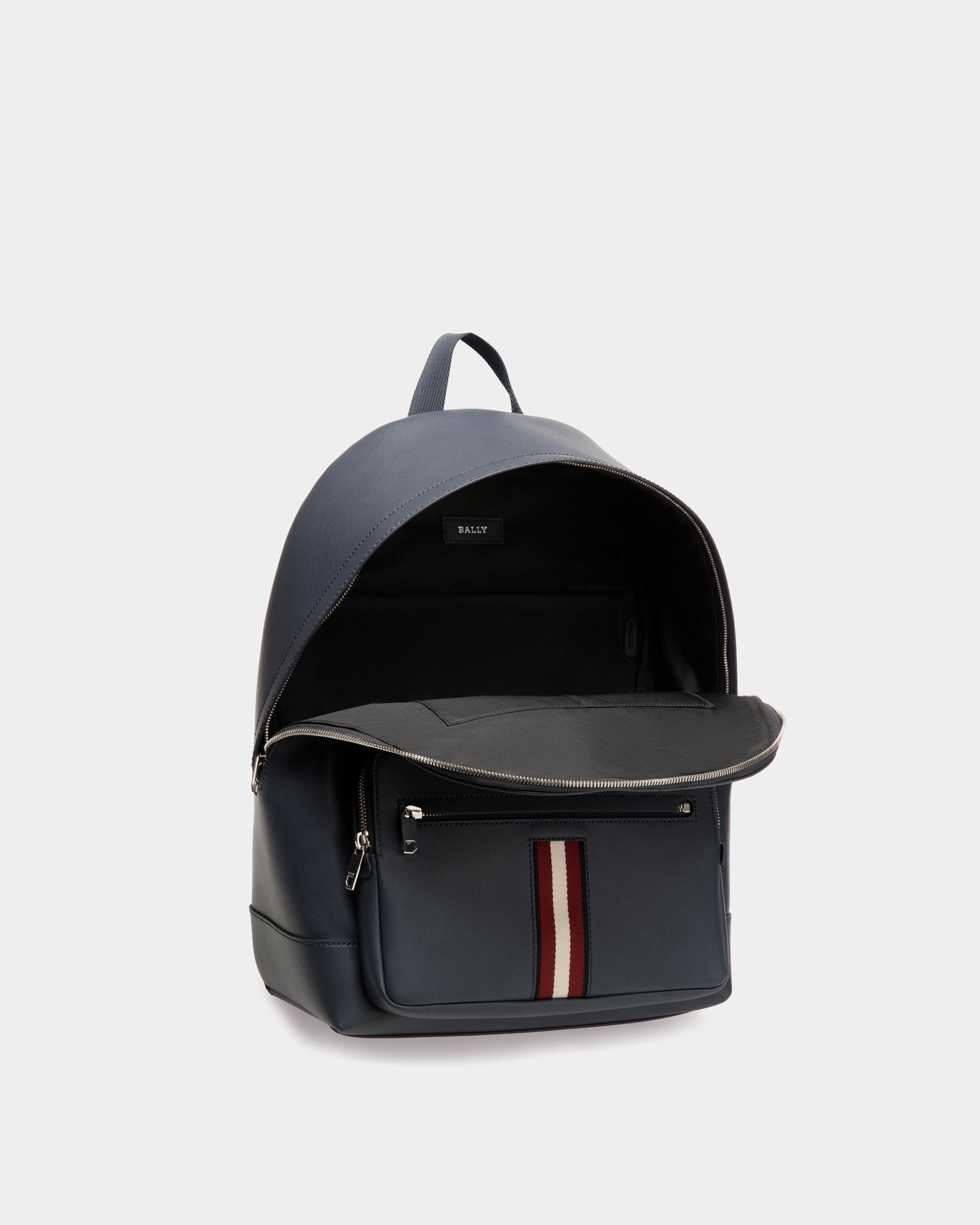 Backpack In Blue Leather - Homme - Bally - 04