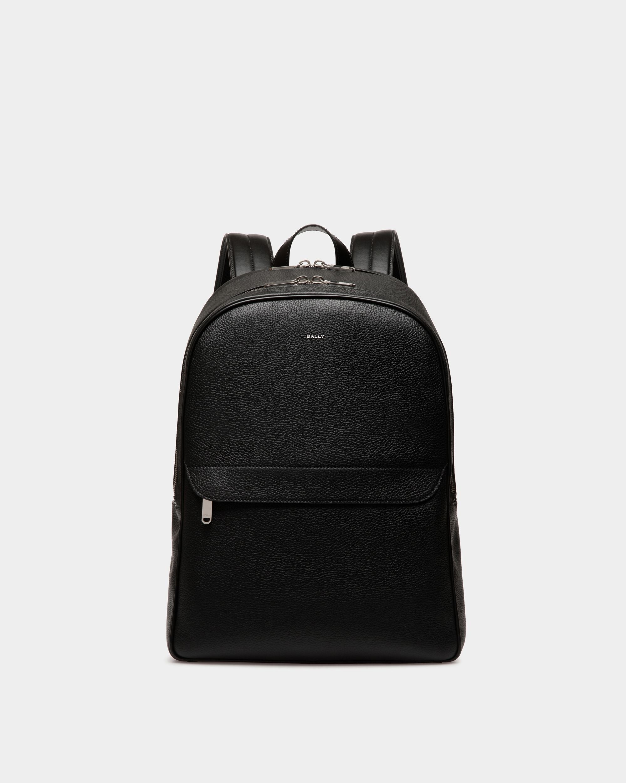 Oeden Backpack In Black Leather - Homme - Bally - 01