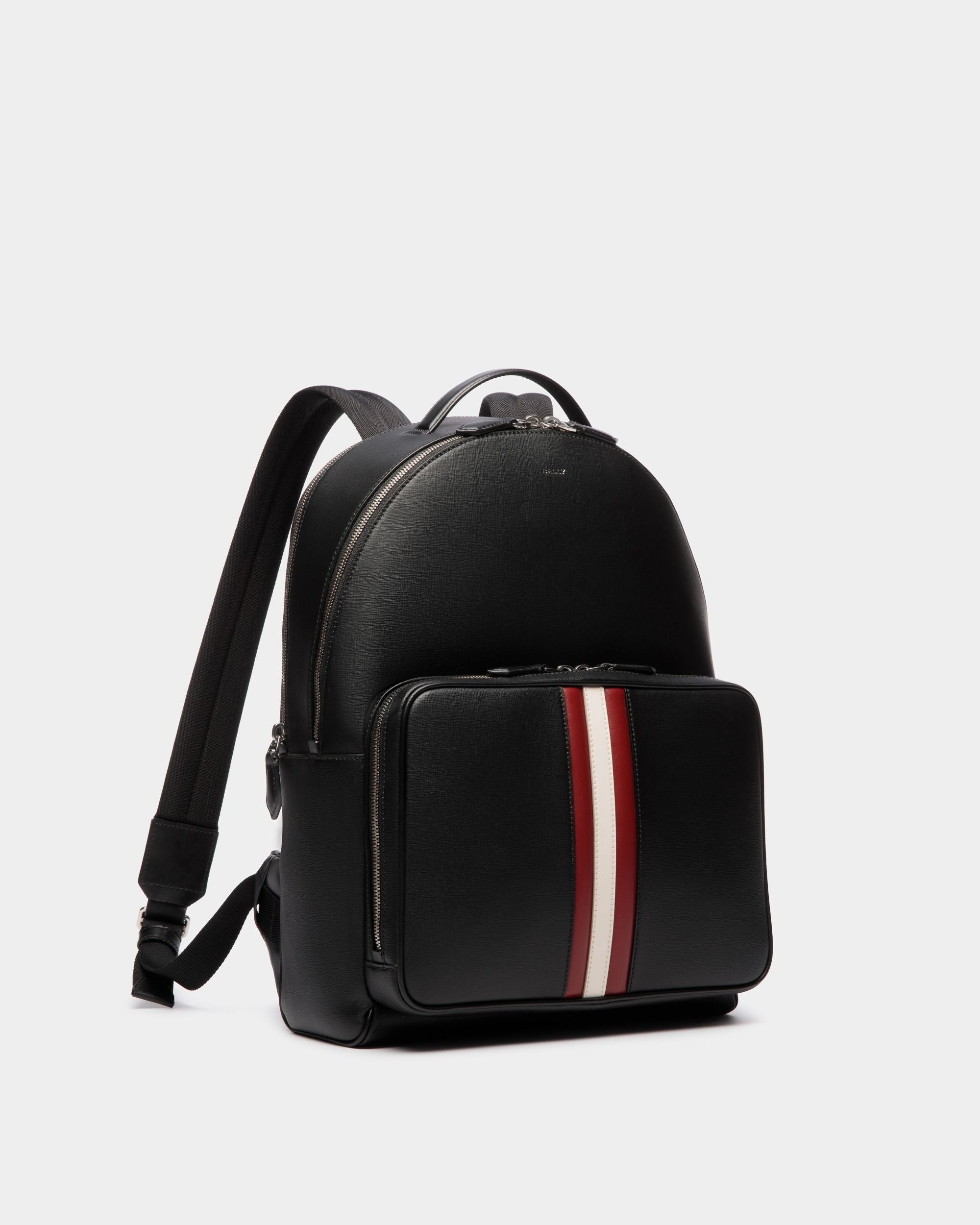 Sac À Dos Mythos En Cuir Recyclé Noir - Homme - Bally - 04