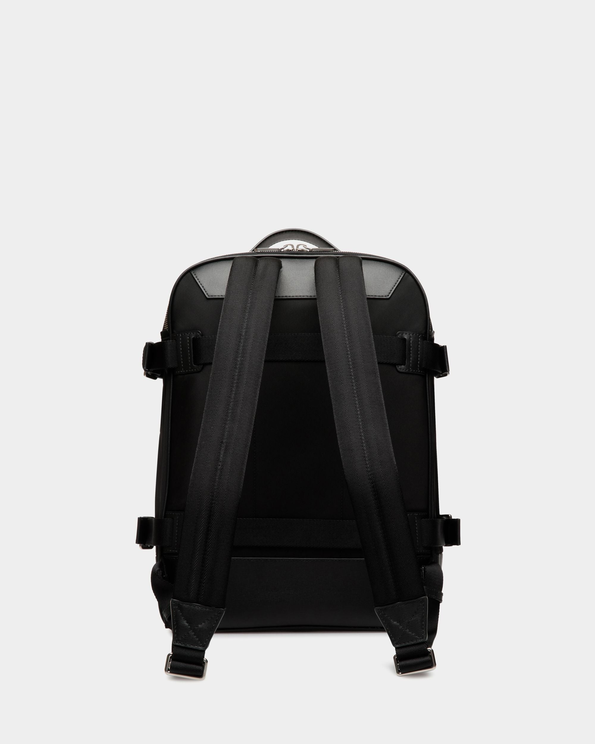 Sac À Dos Vogel En Nylon Et Cuir Recyclé Noirs - Homme - Bally - 02