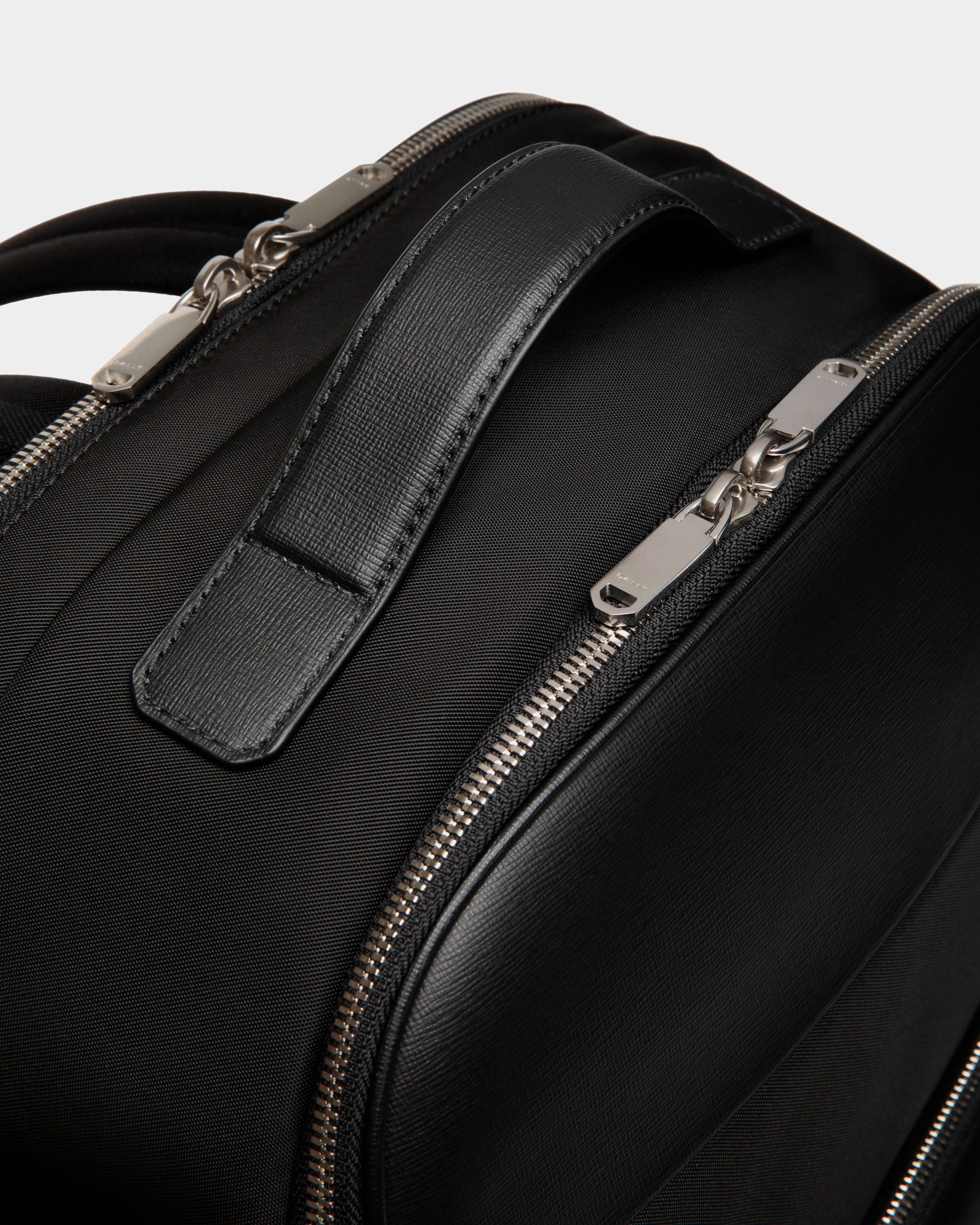 Sac À Dos Vogel En Nylon Et Cuir Recyclé Noirs - Homme - Bally - 05
