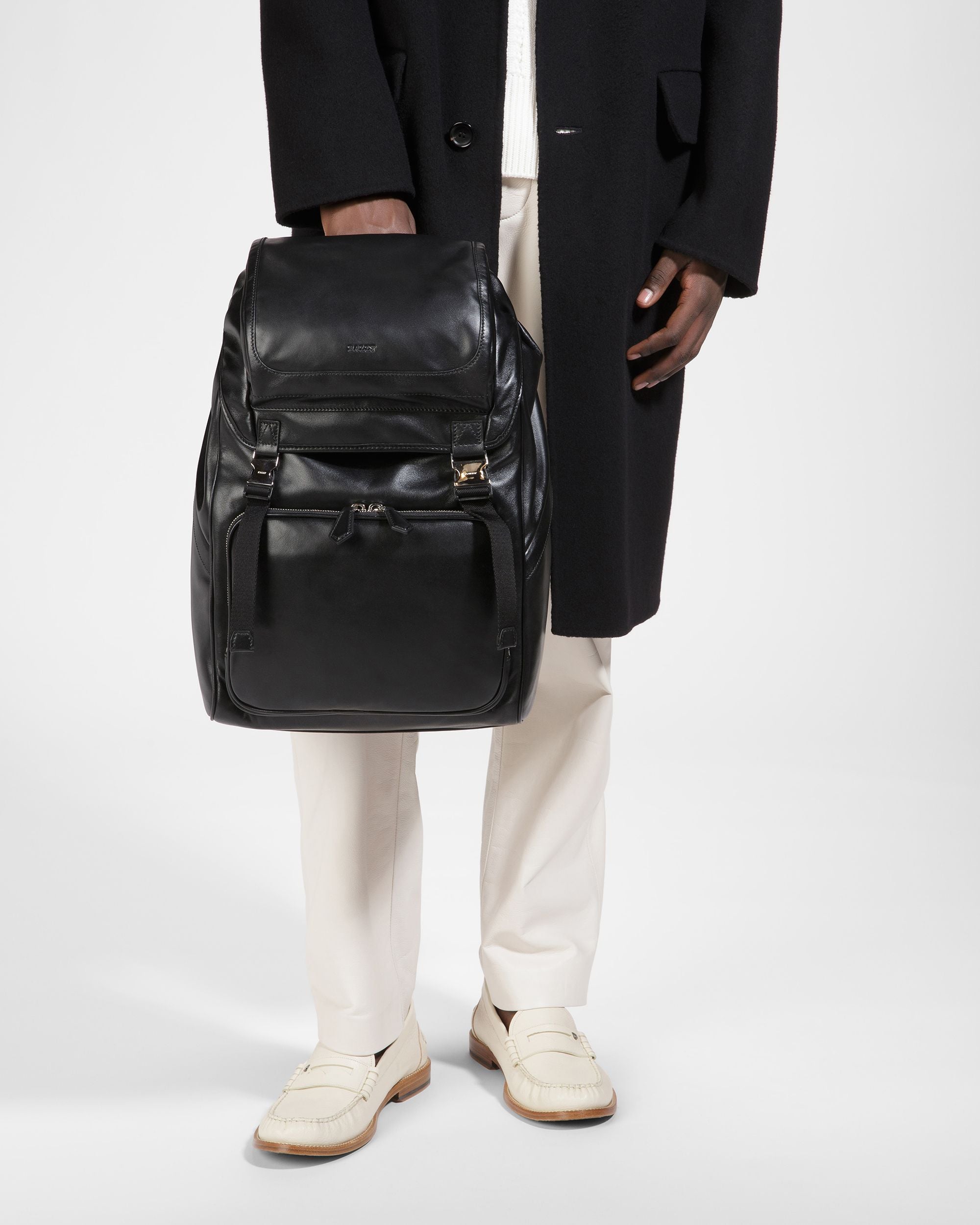Athor Sac À Dos En Cuir Noir - Homme - Bally - 02