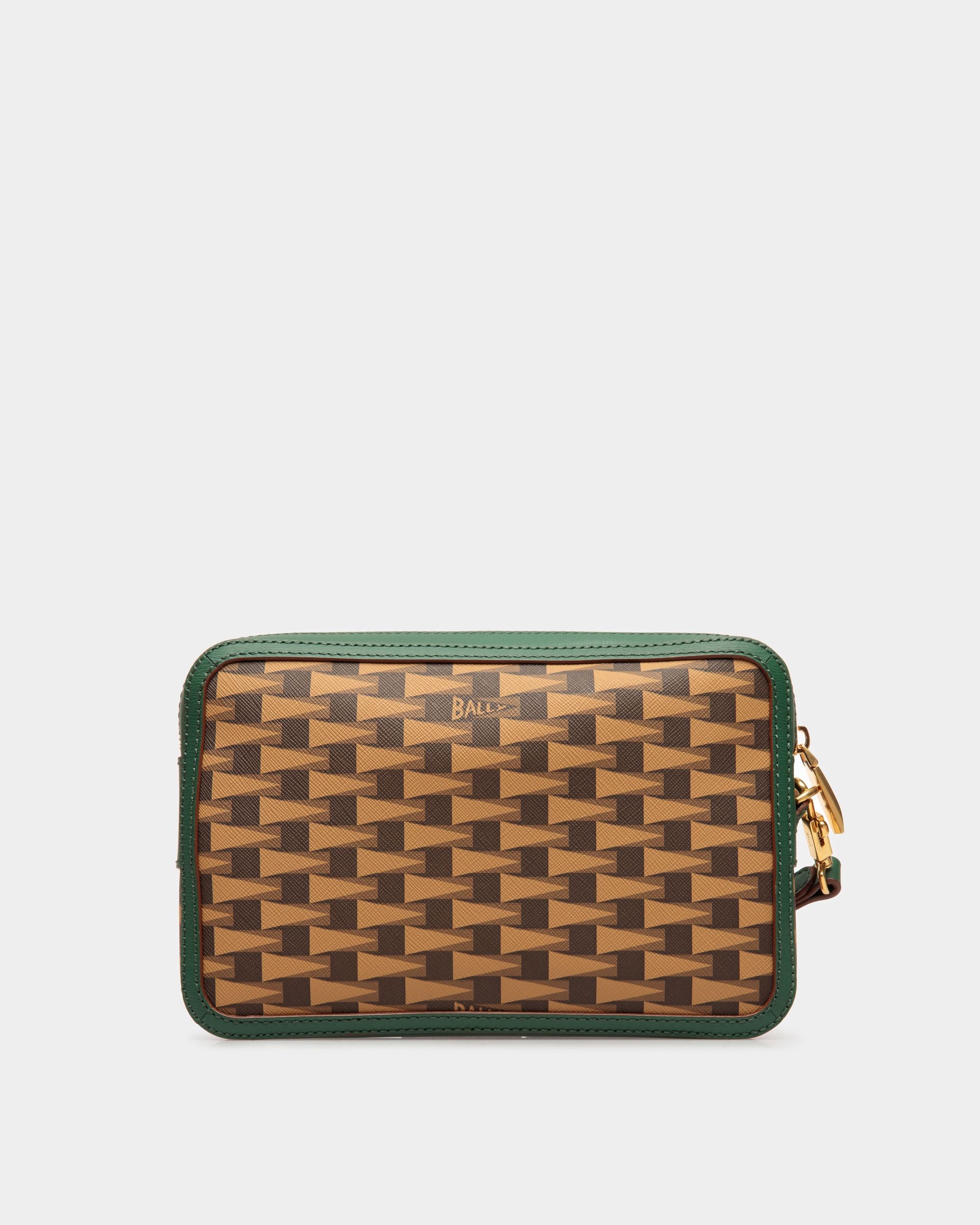 Pochette Pennant En cuir et TPU couleur désert et Kelly Green - Homme - Bally - 02