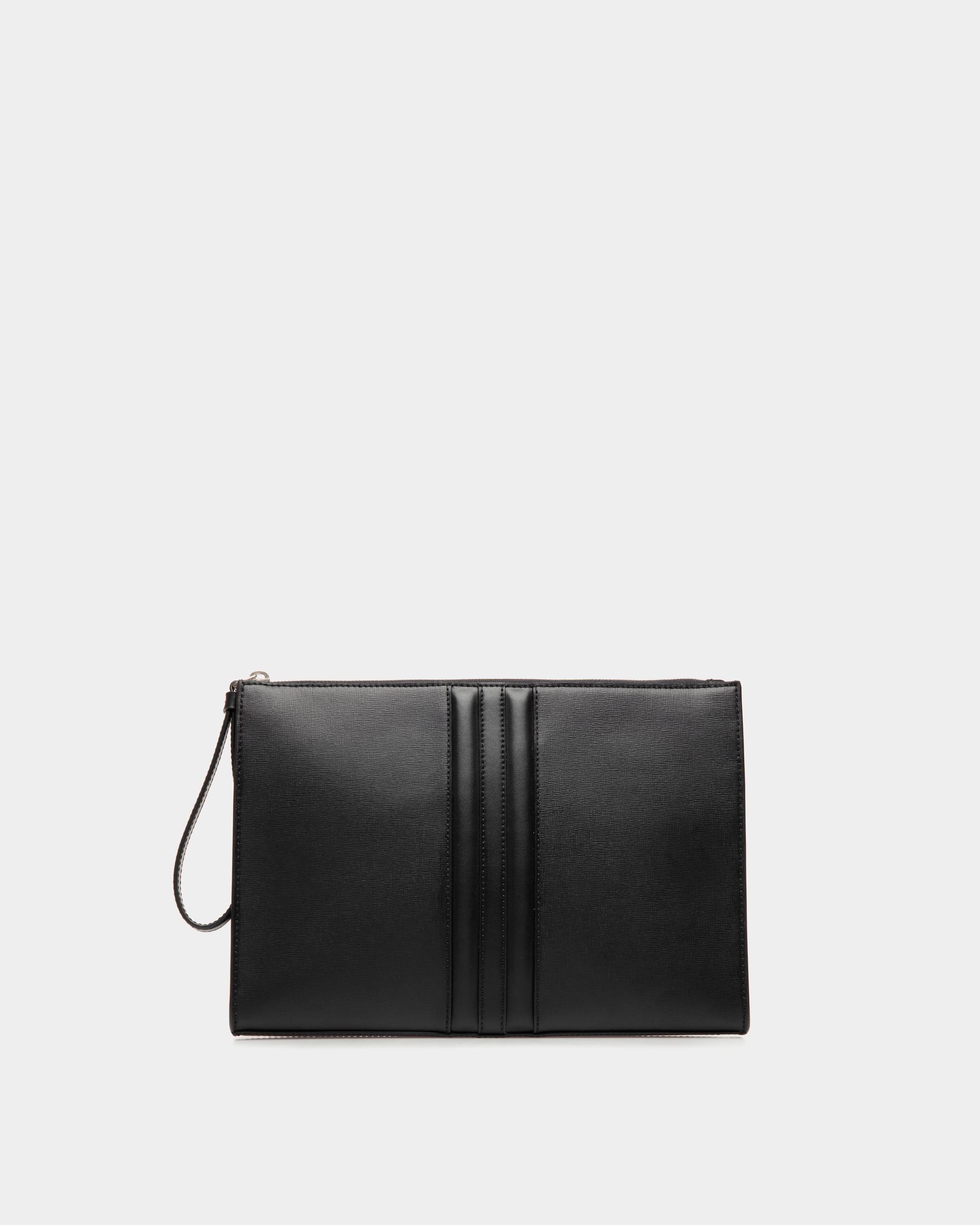 Pochette Mythos En Cuir Recyclé Noir - Homme - Bally - 01
