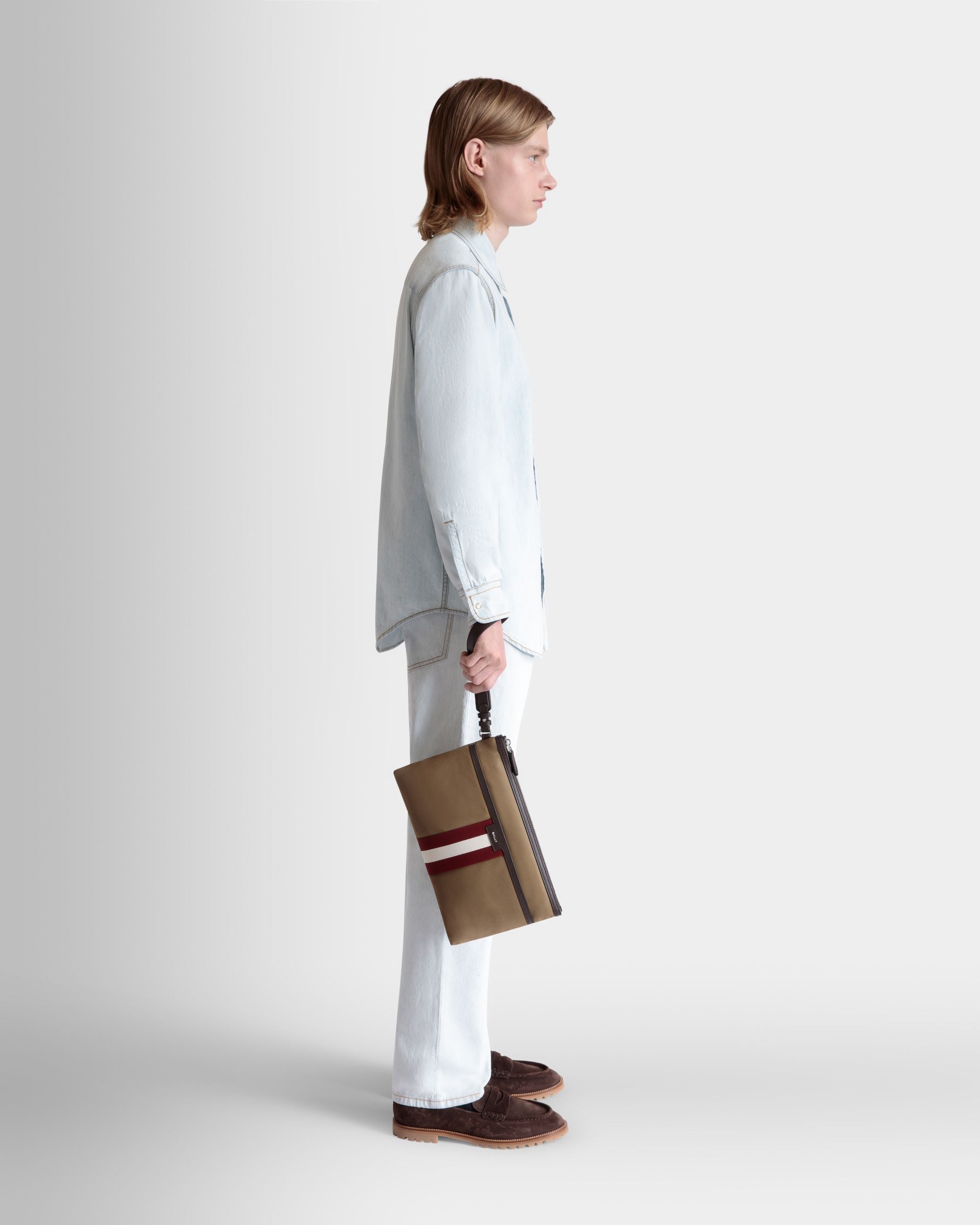 Pochette Code En Nylon Camel - Homme - Bally - 02