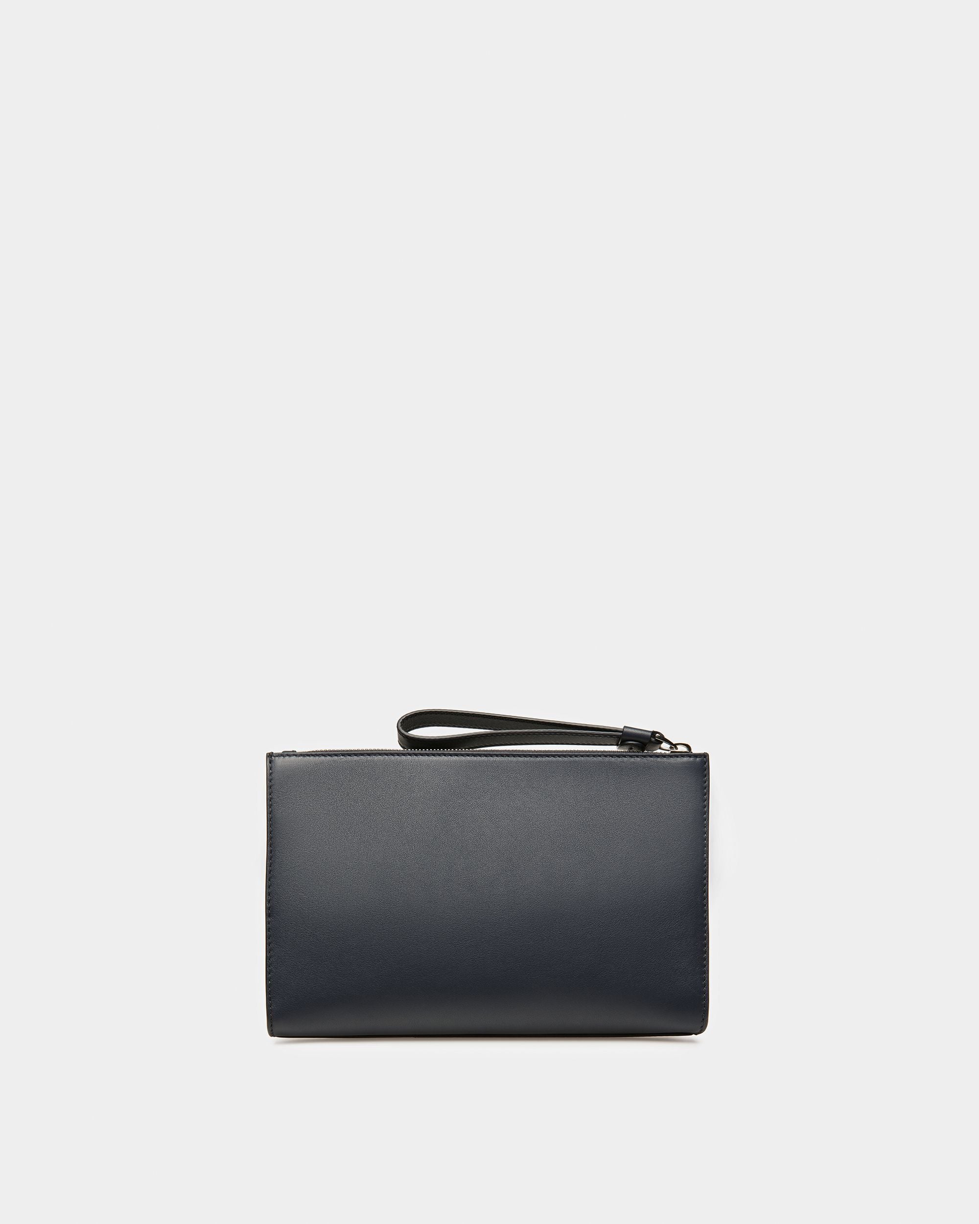Haig Pochette En Cuir Bleu Nuit Et Bleu Clair - Homme - Bally - 03