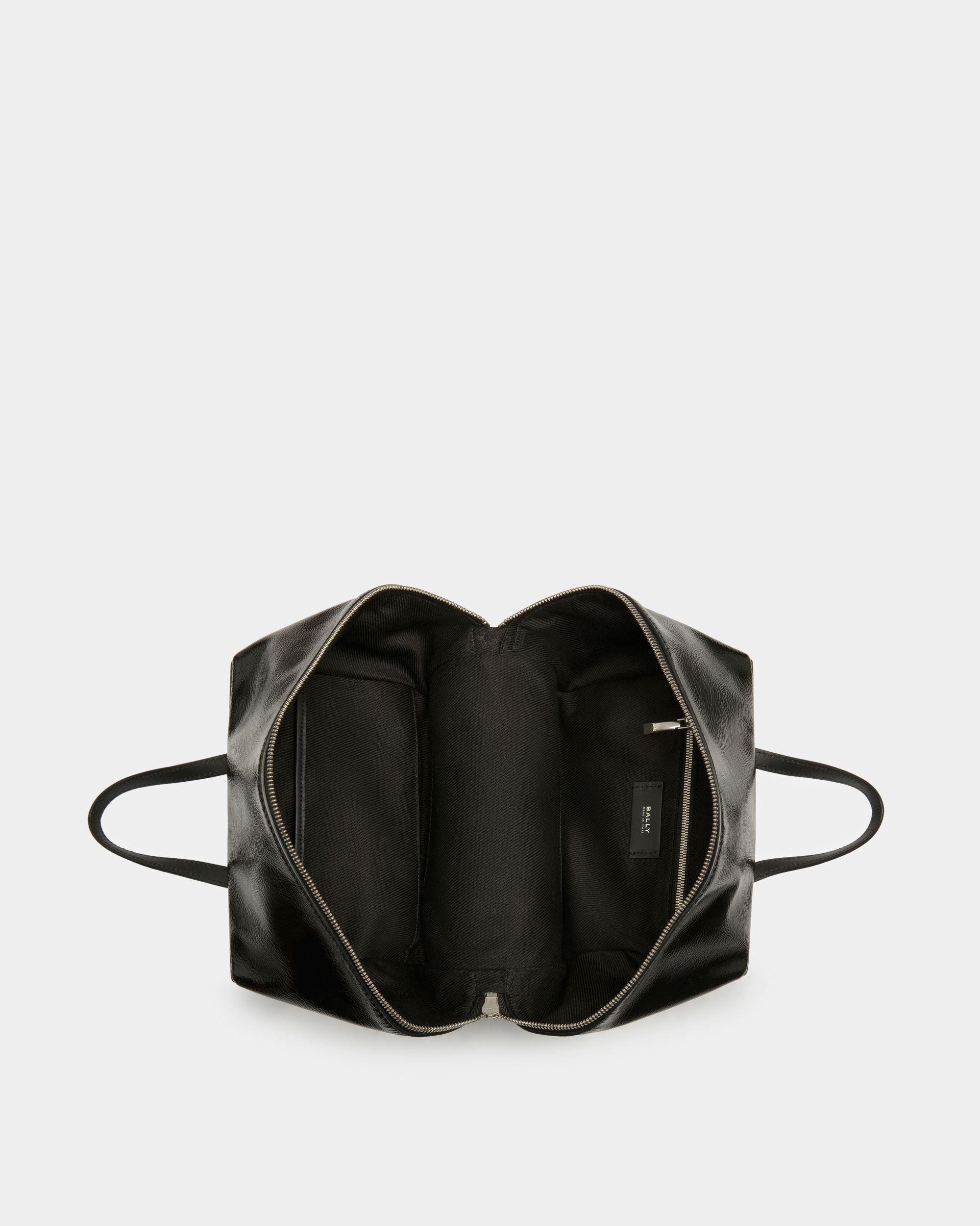 Space XS | Sac à bandoulière pour homme | Cuir noir | Bally | Still Life Ouvert / Intérieur