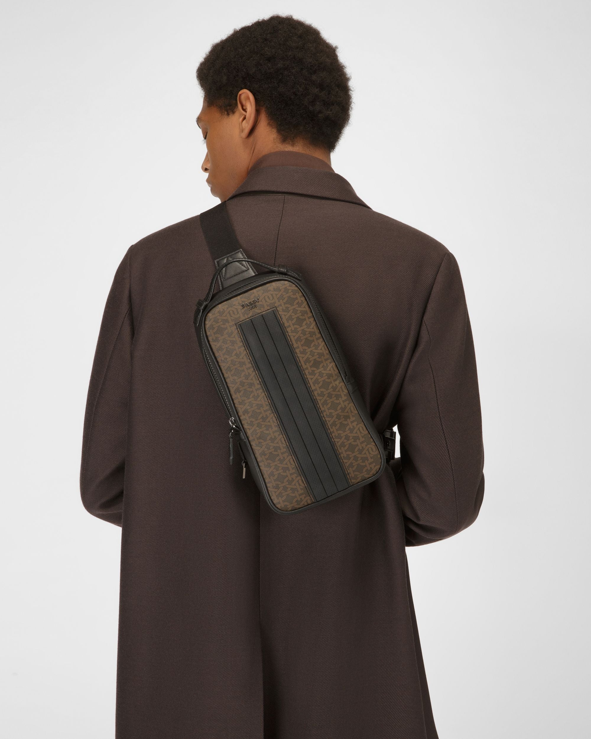Malikho Sac À Bandoulière En Tpu Marron - Homme - Bally - 01
