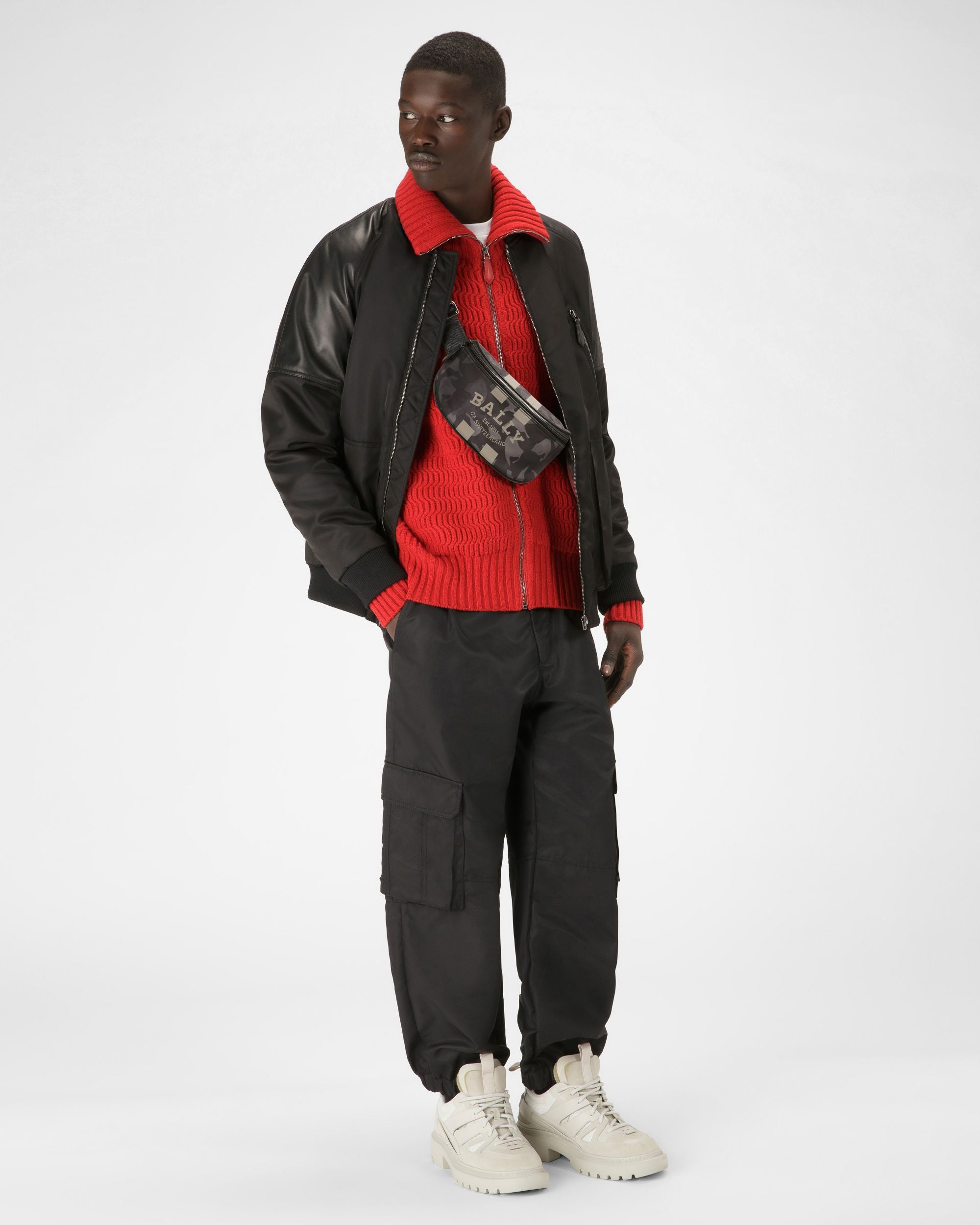 Flynos Sac Banane En Nylon Noir - Homme - Bally - 06