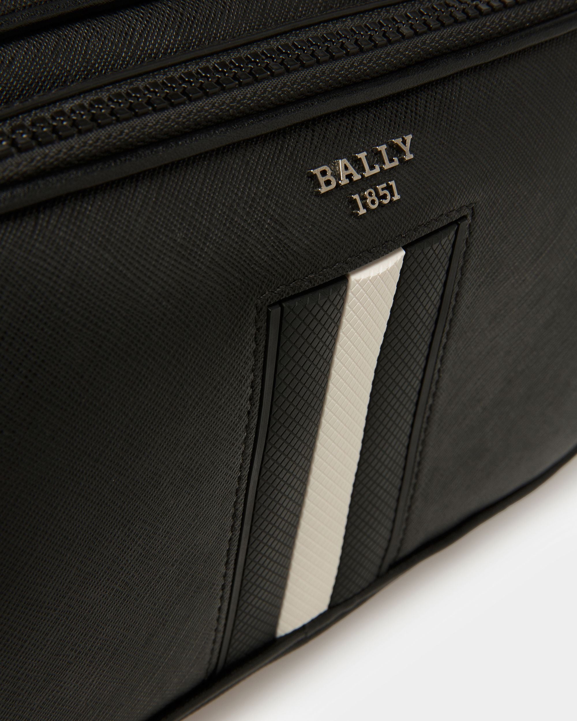 Makeba Sac À Bandoulière En Cuir Noir Et Pierre - Homme - Bally - 05