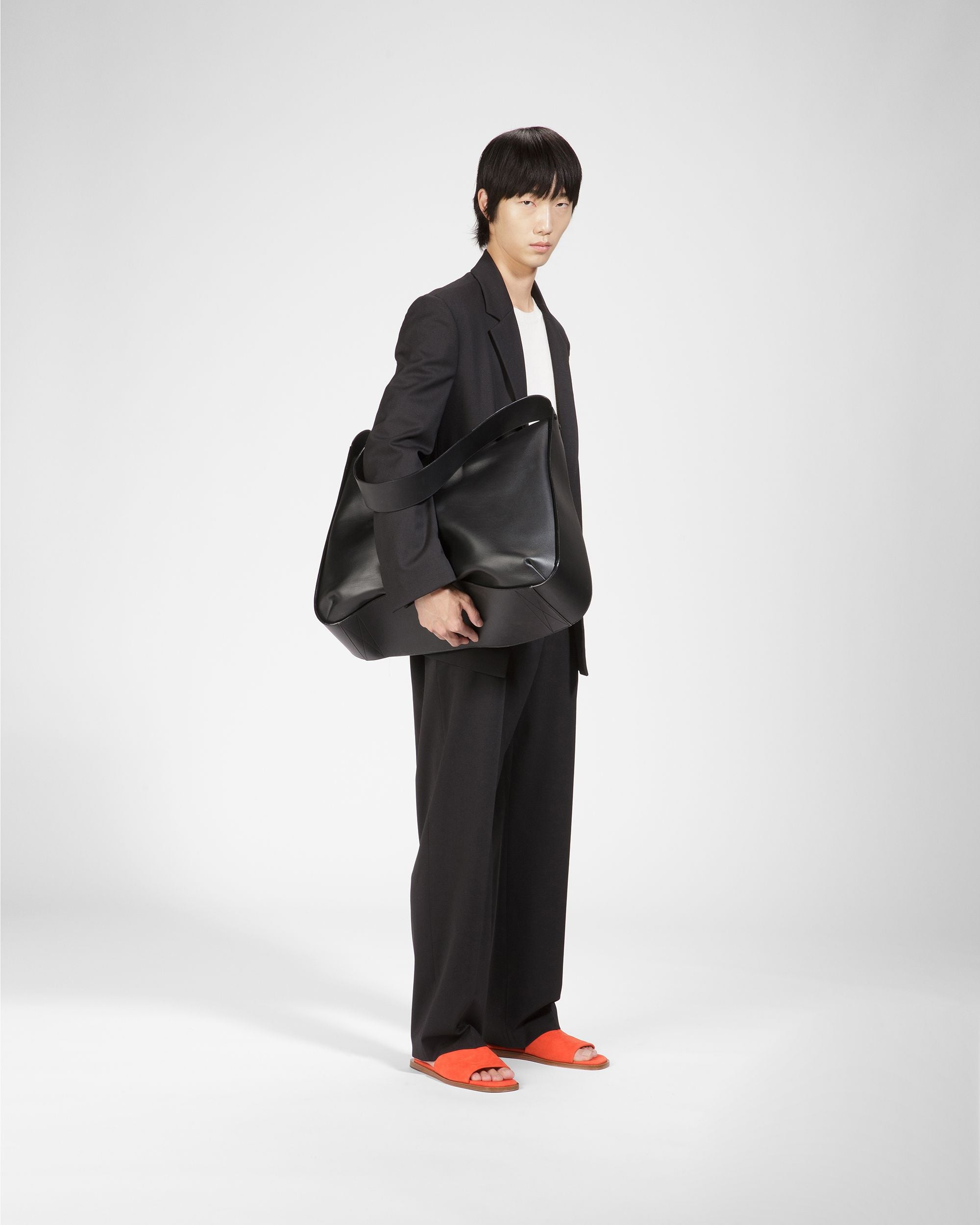 Appel Sac Hobo En Cuir Noir - Homme - Bally - 06