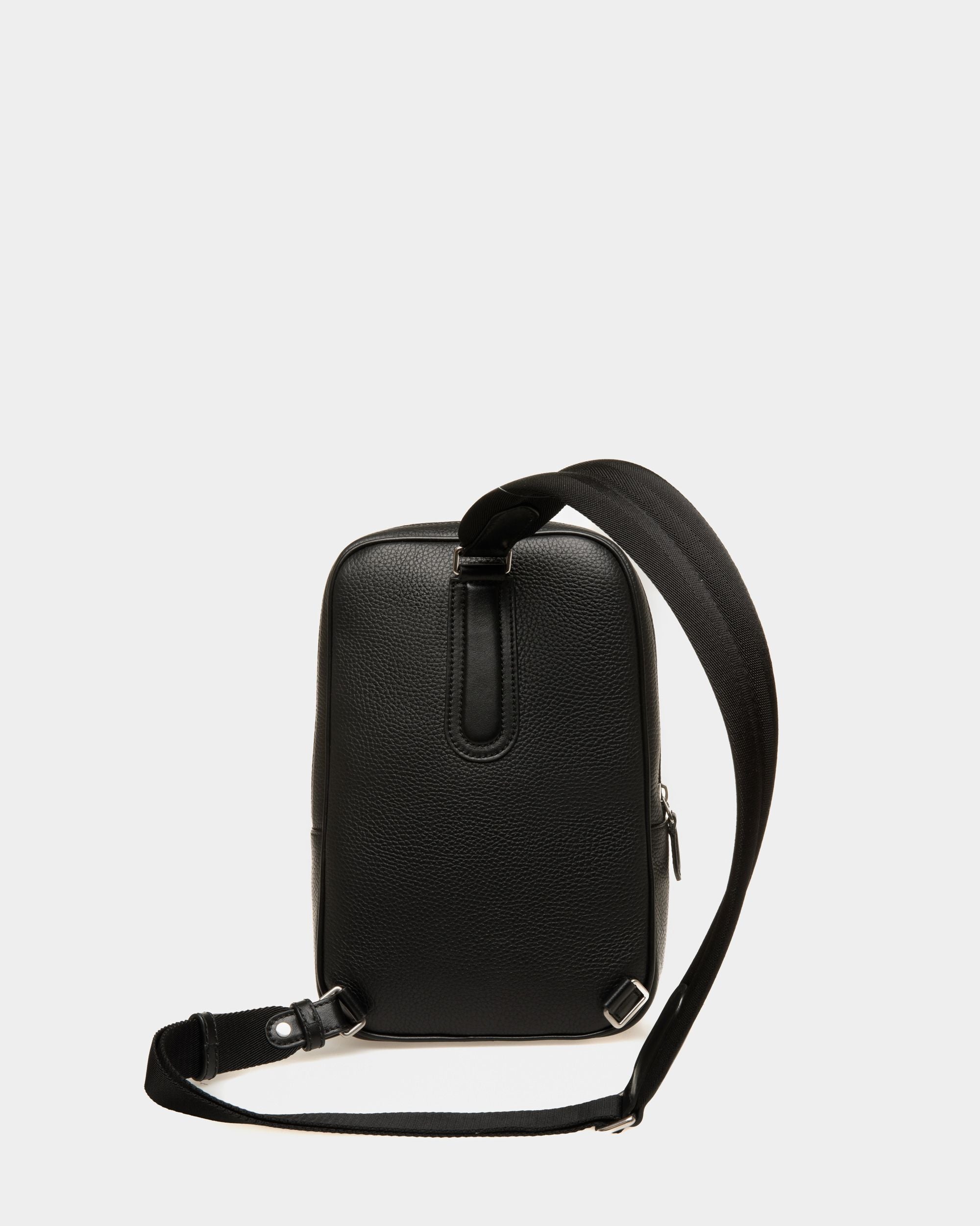 Sacoche À Bandoulière Spin En Cuir Grainé Noir - Homme - Bally - 03