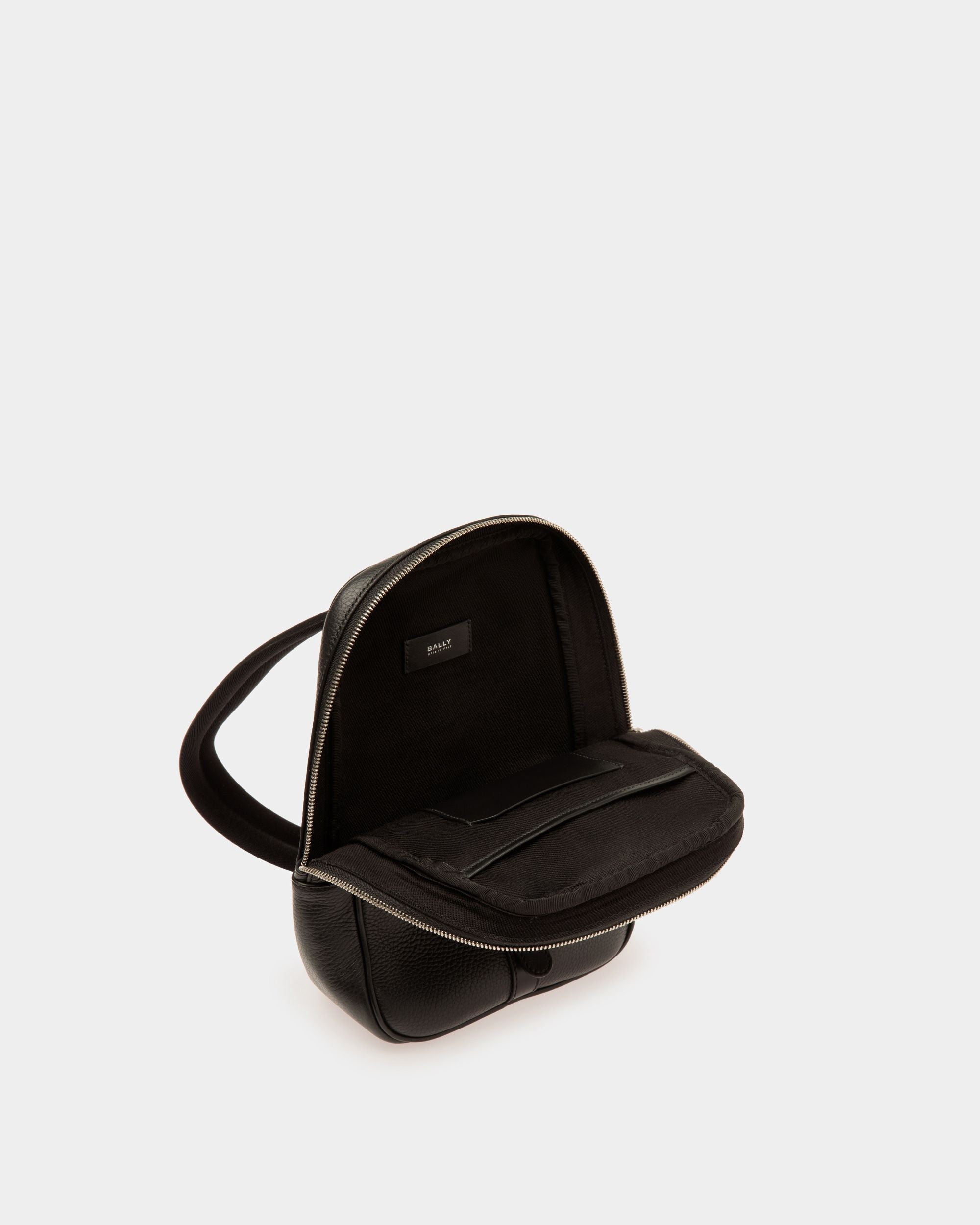 Sacoche À Bandoulière Spin En Cuir Grainé Noir - Homme - Bally - 05